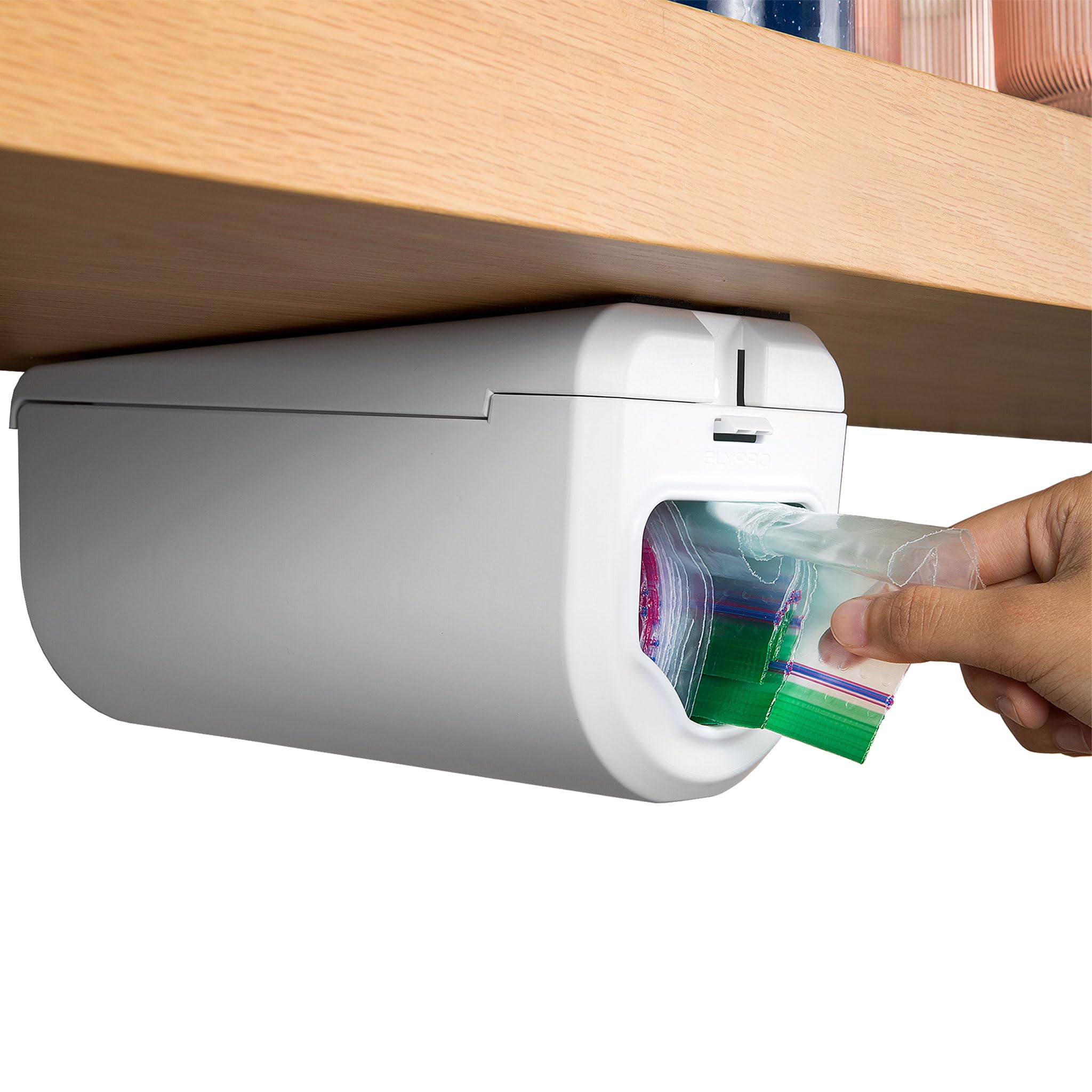 ELYPRO Under Cabinet Sandwich Bag Holder & Dispenser - View 2