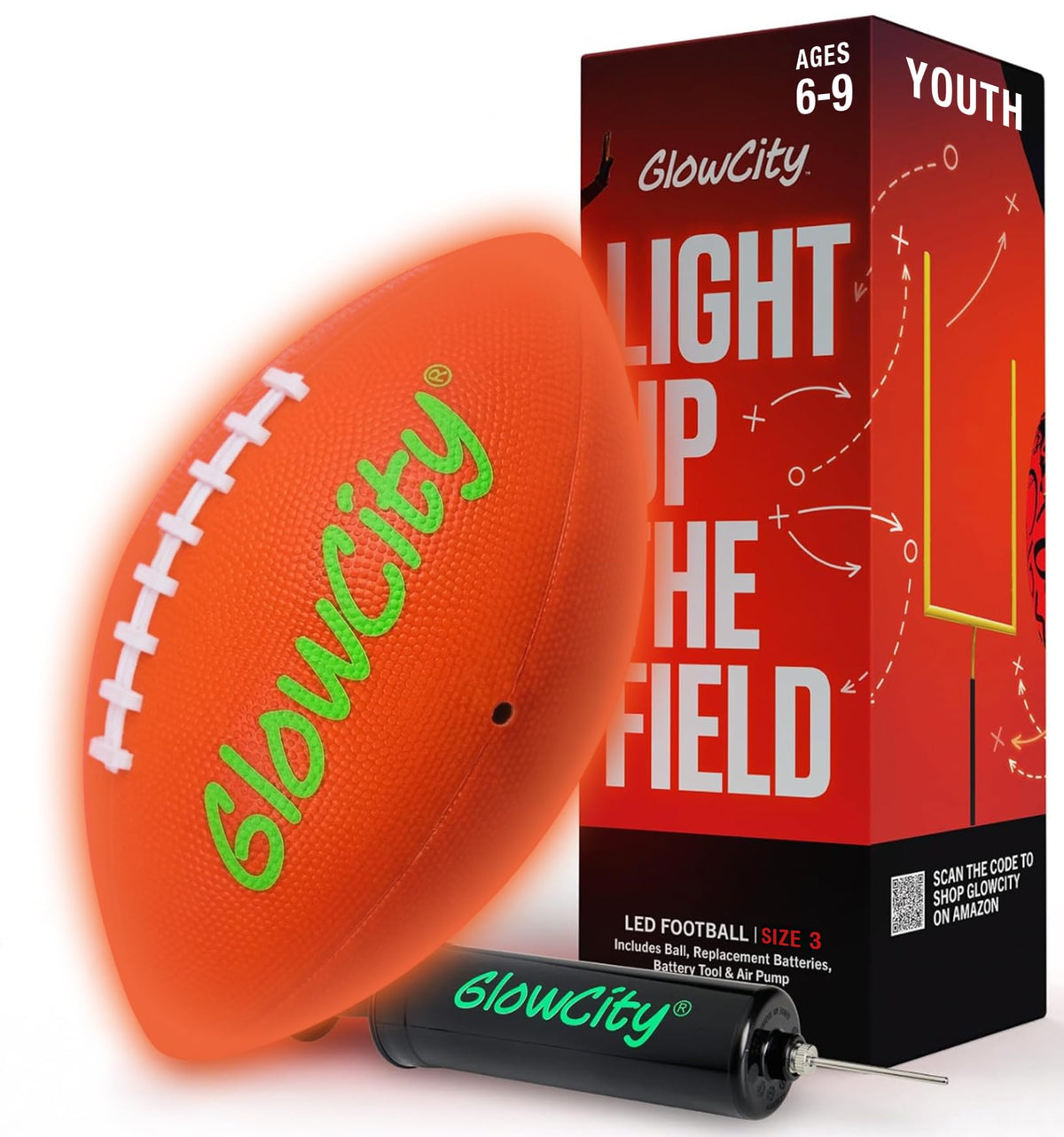 GlowCity Glow in The Dark Football - GlowCity Official Imagery - 2