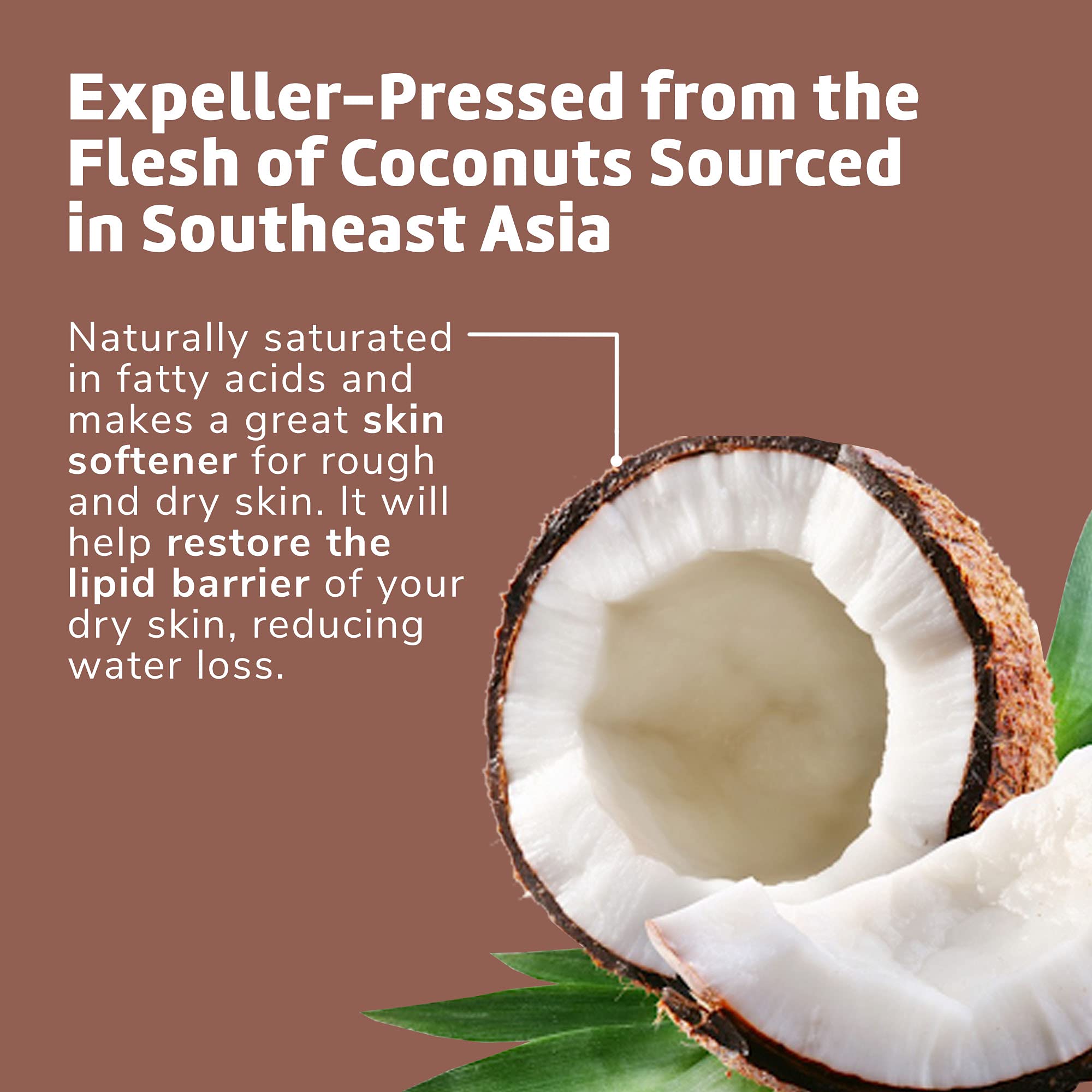 De La Cruz Expeller Pressed Coconut Oil for Skin Hair 2 2 FL - De La Cruz Official Product Imagery - 5