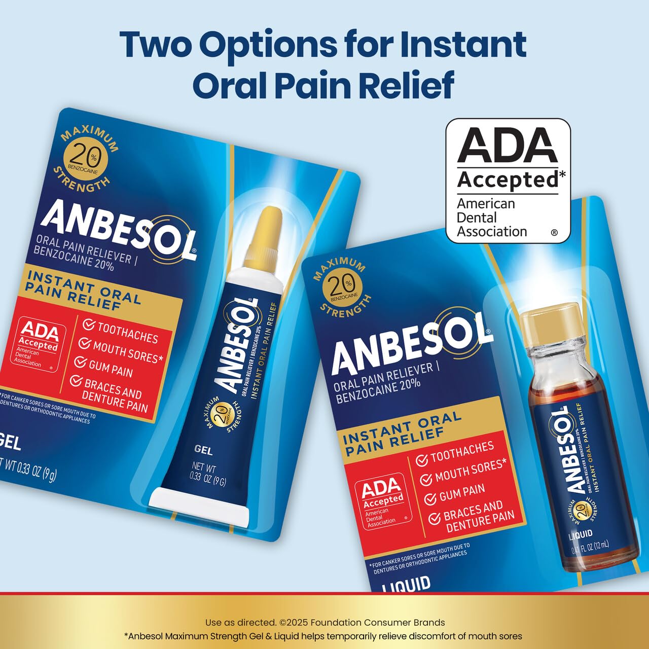 Anbesol Max Strength Liquid Oral Pain Reliever 0.41 oz