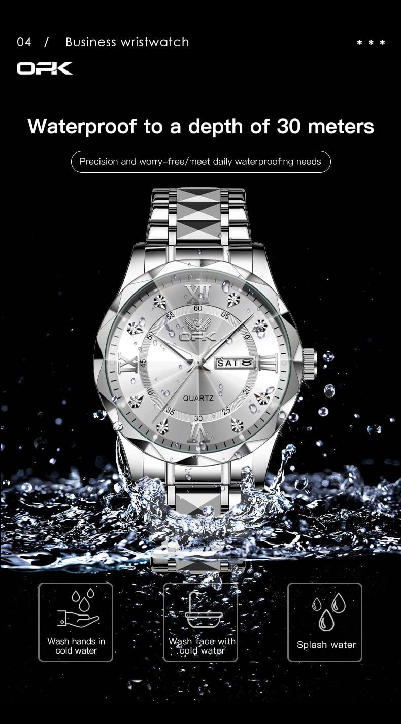 OPK Watches for Men Diamond Roman Analog Mens Watches - OPK Official Imagery - 4