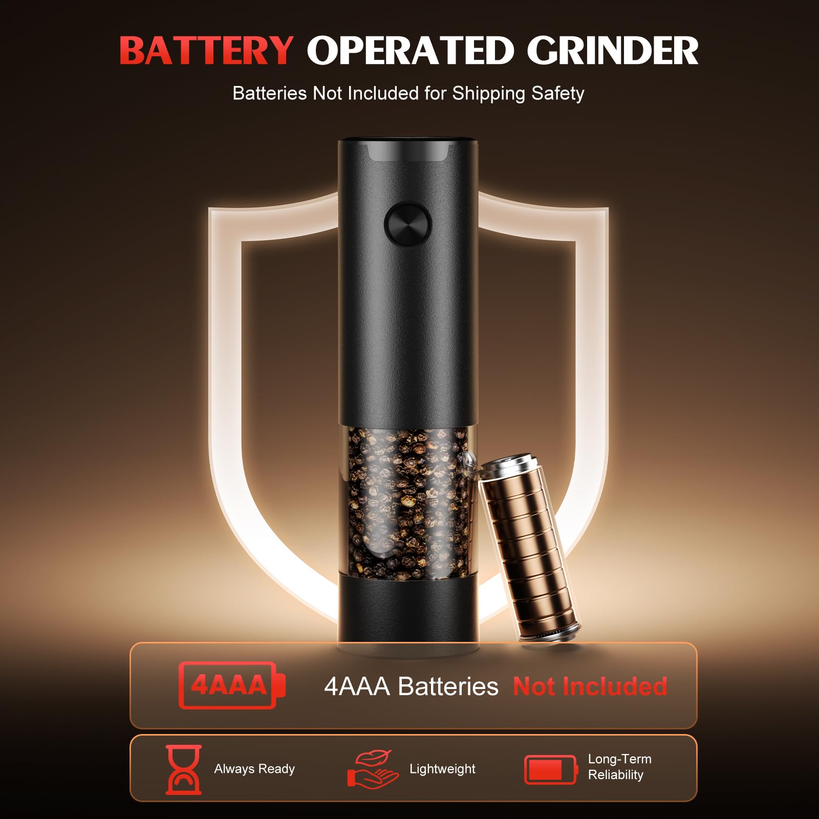 ioion Electric Salt and Pepper Grinder Set Automatic Battery Pepp by ioion - Angle View 4