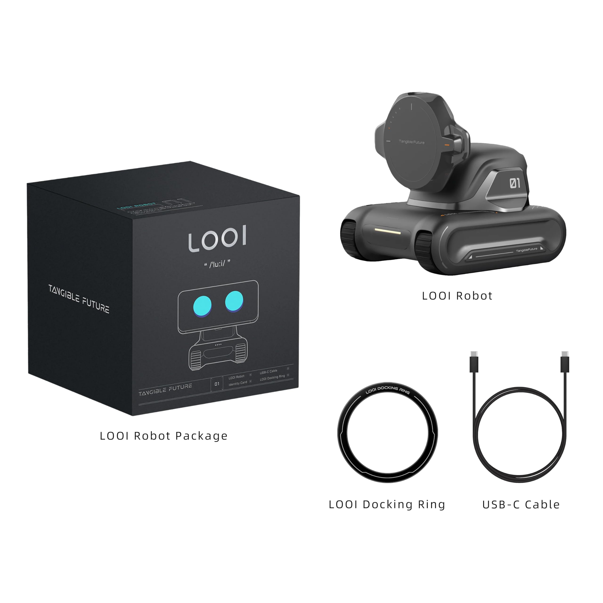 TangibleFuture LOOI Robot-Space Black-AI Desktop Companion,ChatGP - TangibleFuture Official Product View 7