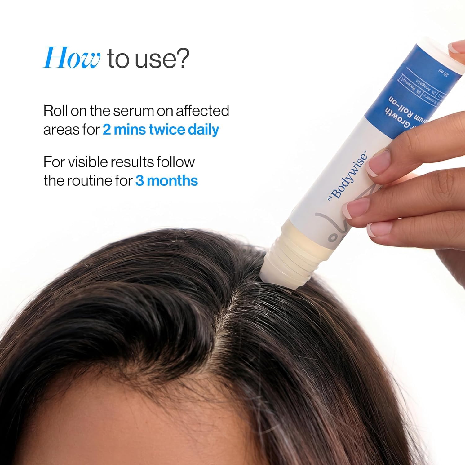 Be Bodywise Rosemary Hair Growth Serum Roll On – 3% Rosemary, 3% Redensyl & 2% - Be Bodywise Official Product View 4