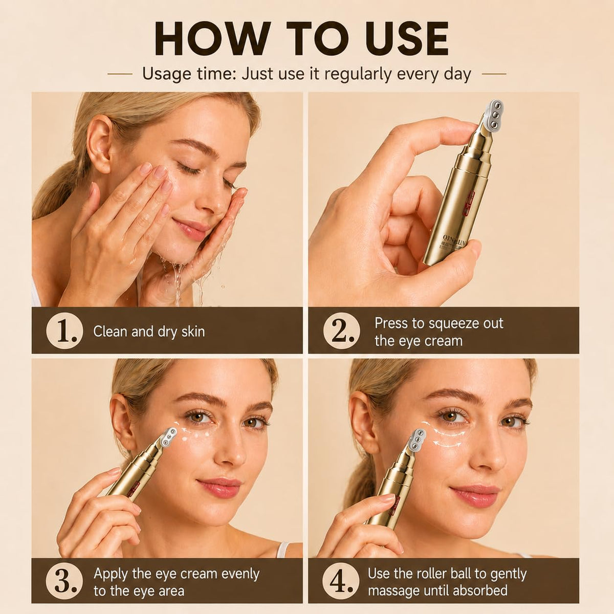 QINGLIN Anti Wrinkle Caffeine Under Eye Creams for Puffiness - QINGLIN Official Imagery - 8