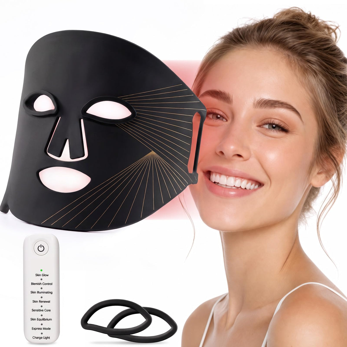 Red Light Therapy Mask 7 Color Skincare Light LED Mask for - KissPart Official Imagery - 2