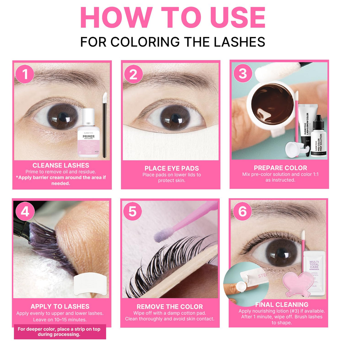 Korean At Home Lash Lift and Color Kit Temporary Eyelash - CLIONE PRIME Official Imagery - 6