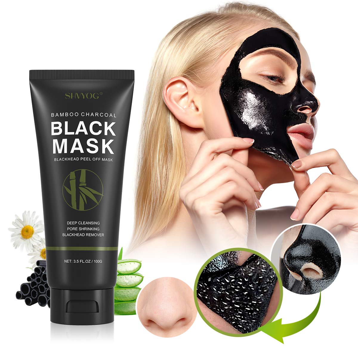 Blackhead Peel Off Face Mask, SHVYOG 3-in-1 Blackhead Remover - SHVYOG