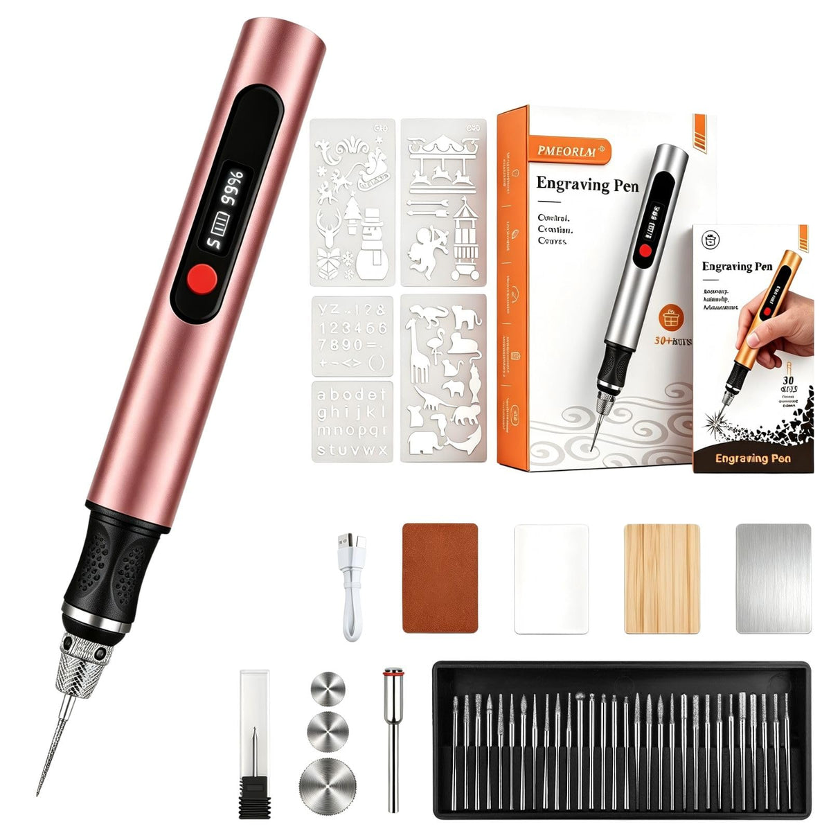 vueowcue Cordless Engraving Pen with LCD Display Anti Slip - vueowcue Official Imagery - 2