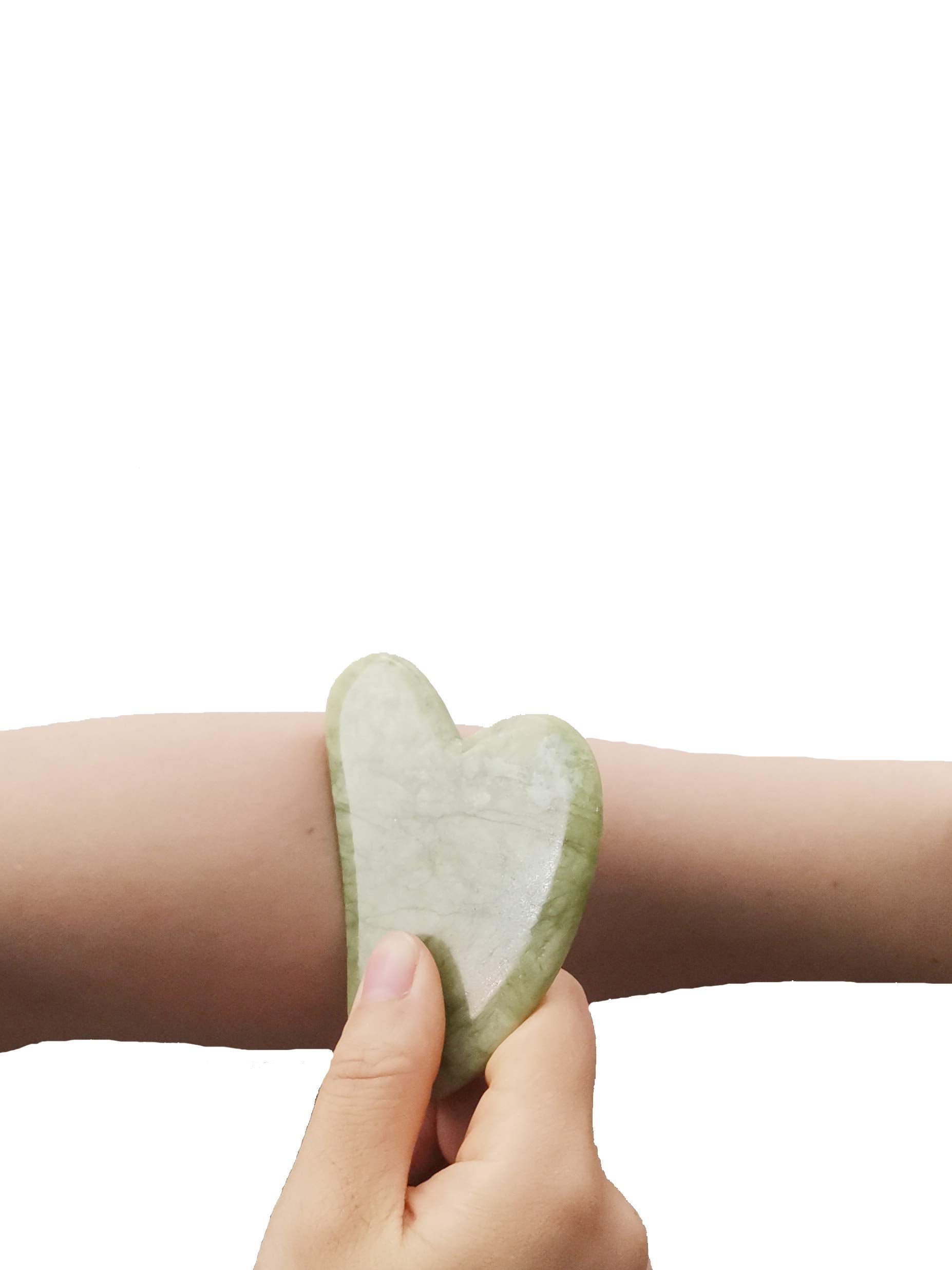 Chikoni 3-in-1 jade face roller and Gua Sha massager for facial, eye, and neck massage, reducing wrinkles and puffiness.