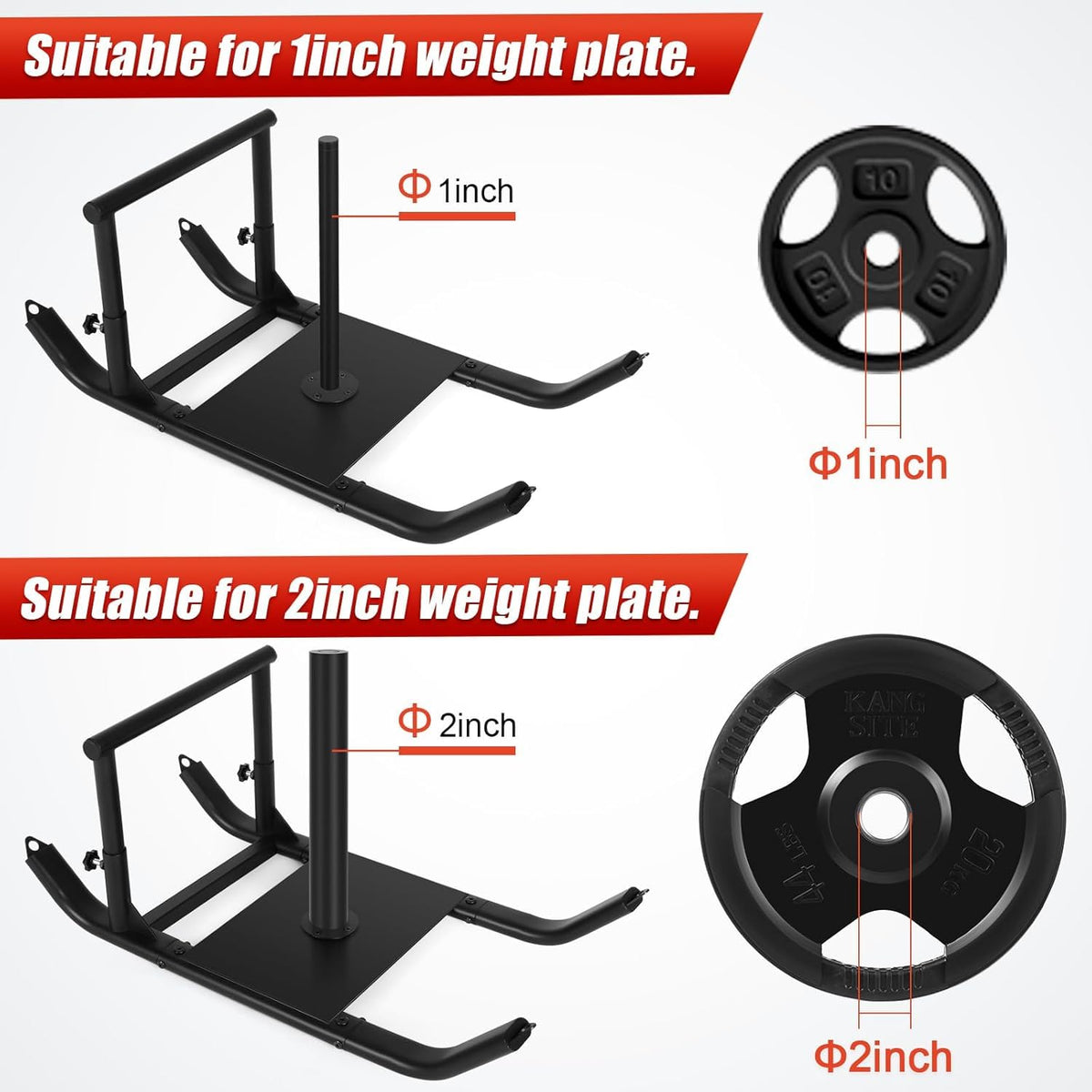 GDFISH Large Weight Sled Adjustable Height Handle Push Sleds - GADFISH Official Imagery - 5