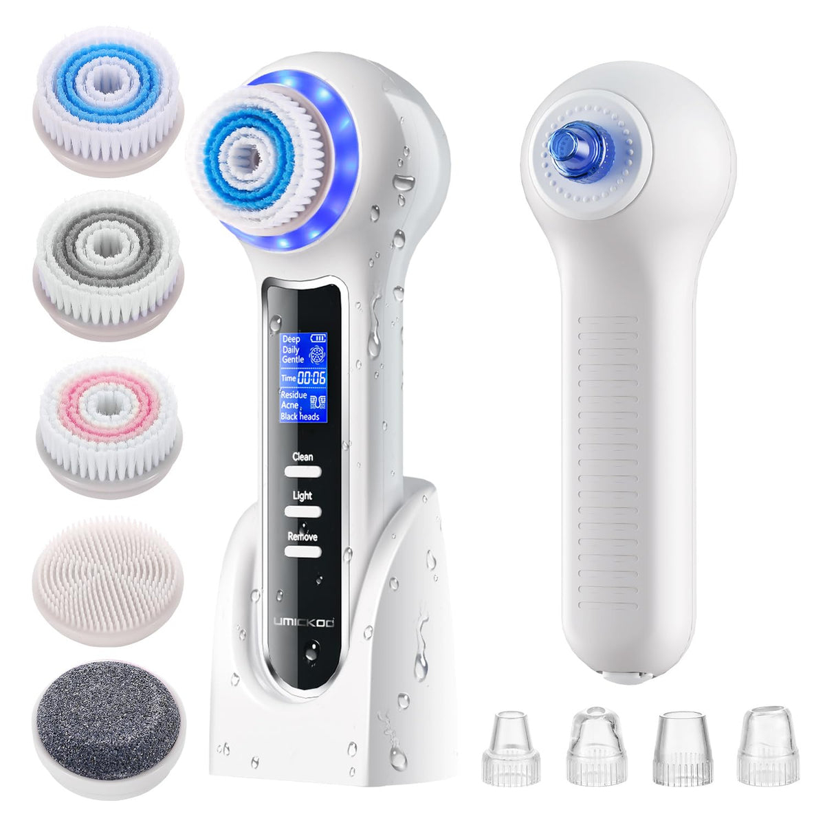 3 in 1 Facial Cleansing Brush Blackhead Remover Rechargeable - Umickoo Official Imagery - 2