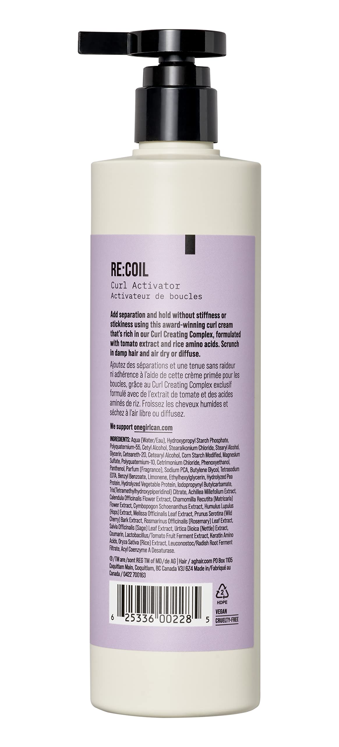 AG Care Re Coil Curl Activator Curl Cream Award Winning Curl - AG Care Official Imagery - 3