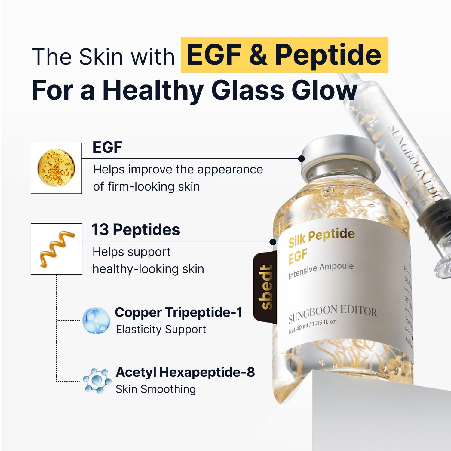 SUNGBOON EDITOR Firming Glow 3-Step Trio Set, EGF Silk Peptide - SUNGBOON EDITOR