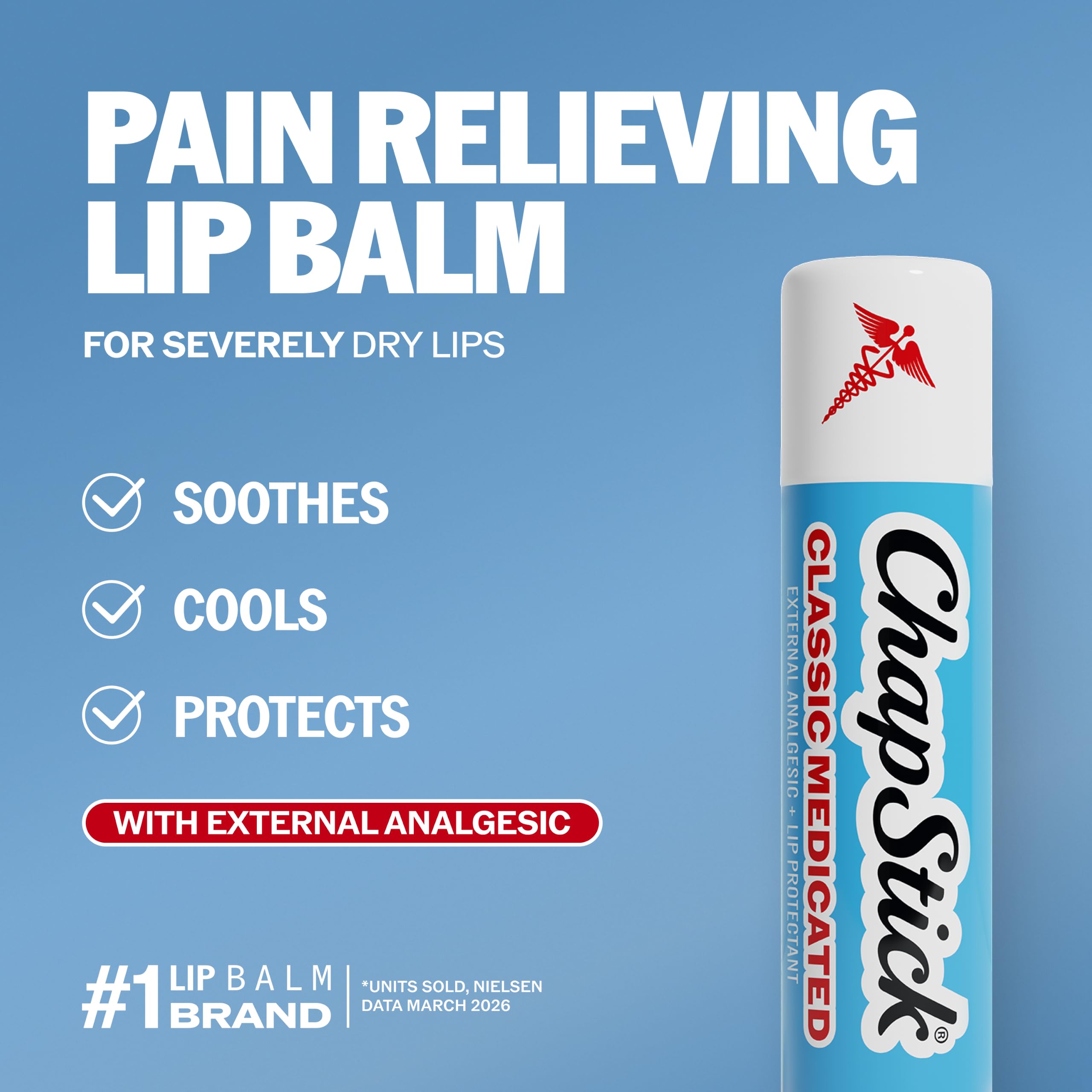 ChapStick Medicated Lip Balm 3-Pack | Cold Sore Relief