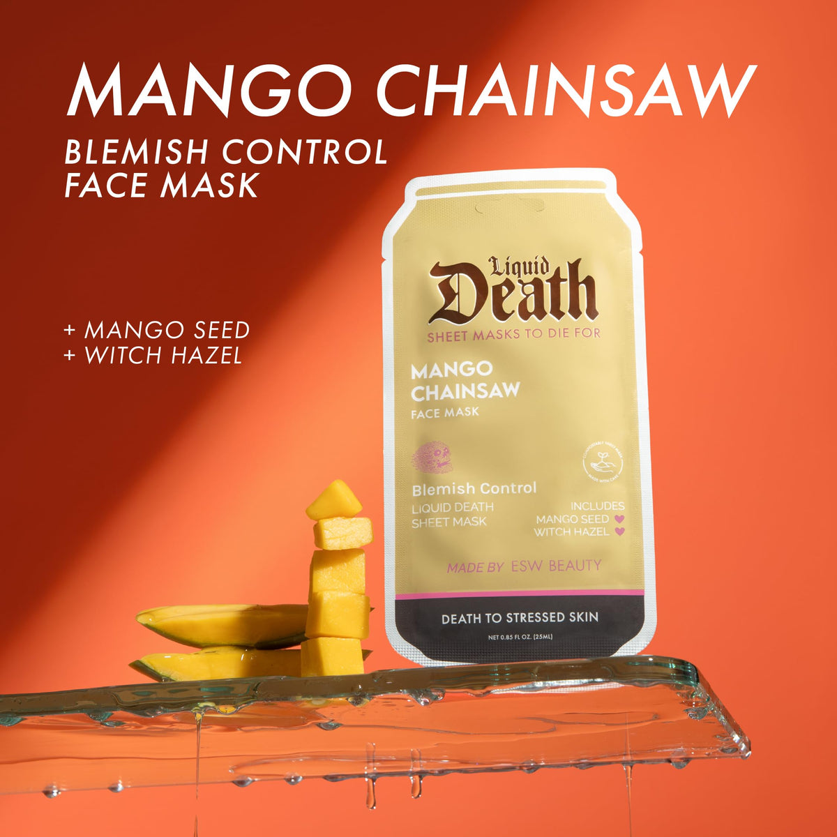 ESW Beauty Liquid Death x Mango Chainsaw Revitalizing Face - ESW Beauty Official Product Imagery - 5