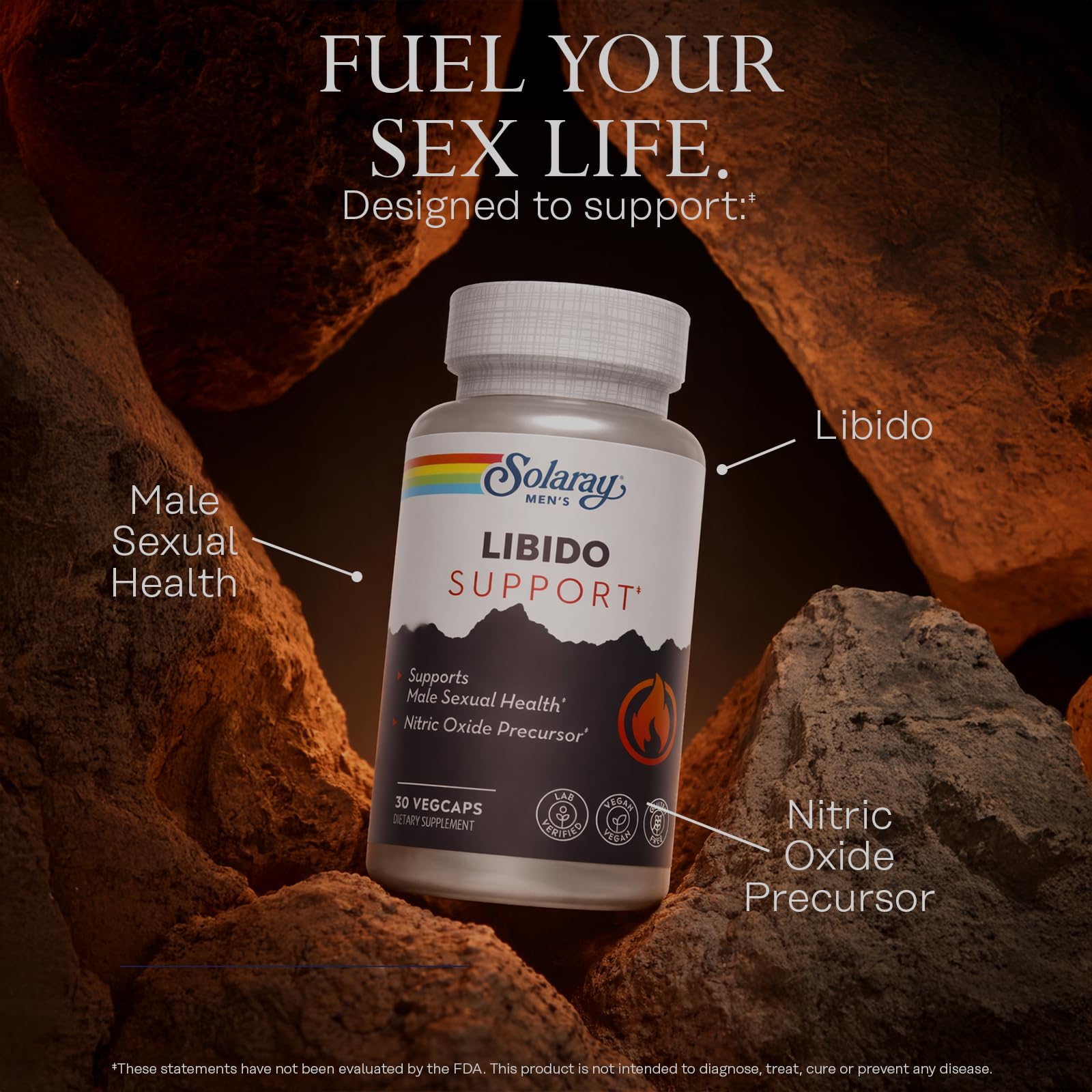 Solaray Libido Support for Men – Tongkat Ali, 30 VegCaps