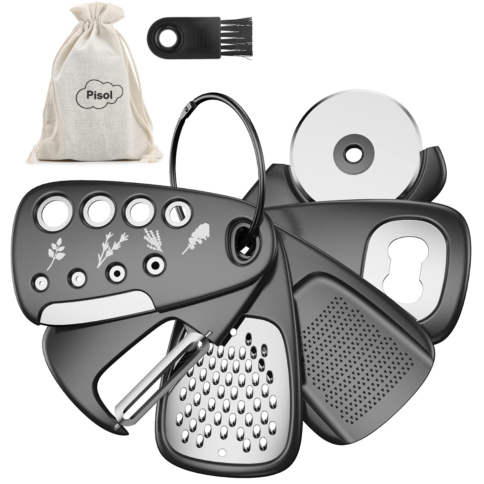 Pisol Kitchen Unique Gadgets Set 6 Pieces, Space Saving, Cheese Grater - View 1