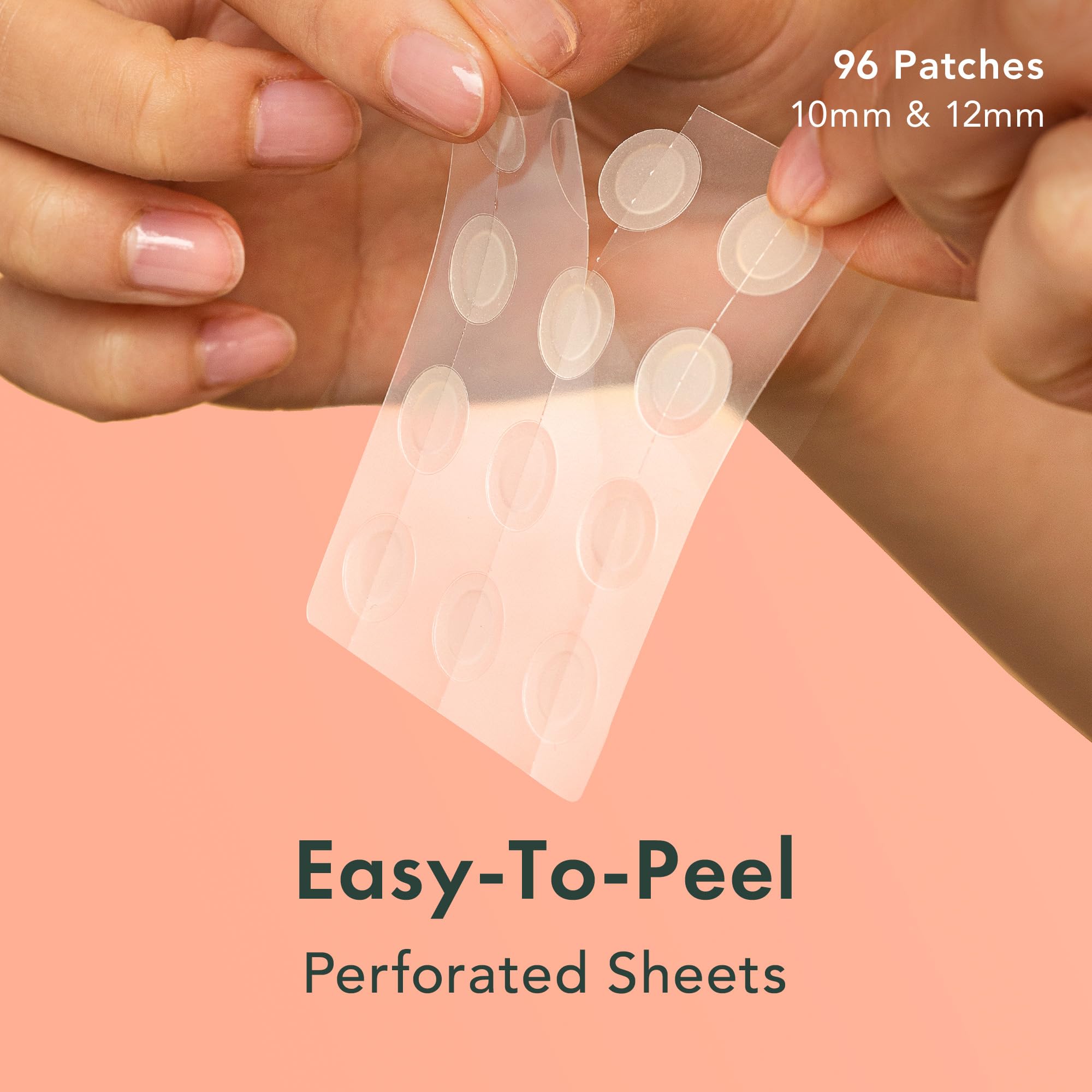 Rael Miracle Hydrocolloid Acne Pimple Patches in a 96-count package for skin care and blemish treatment.