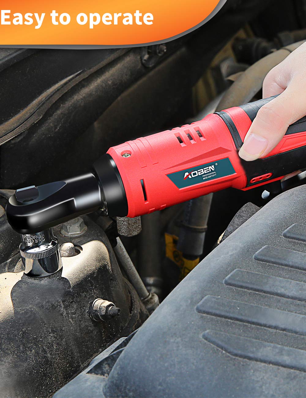 AOBEN Cordless Electric Ratchet Wrench Set 3 8 12V Power - AOBEN Official Imagery - 3