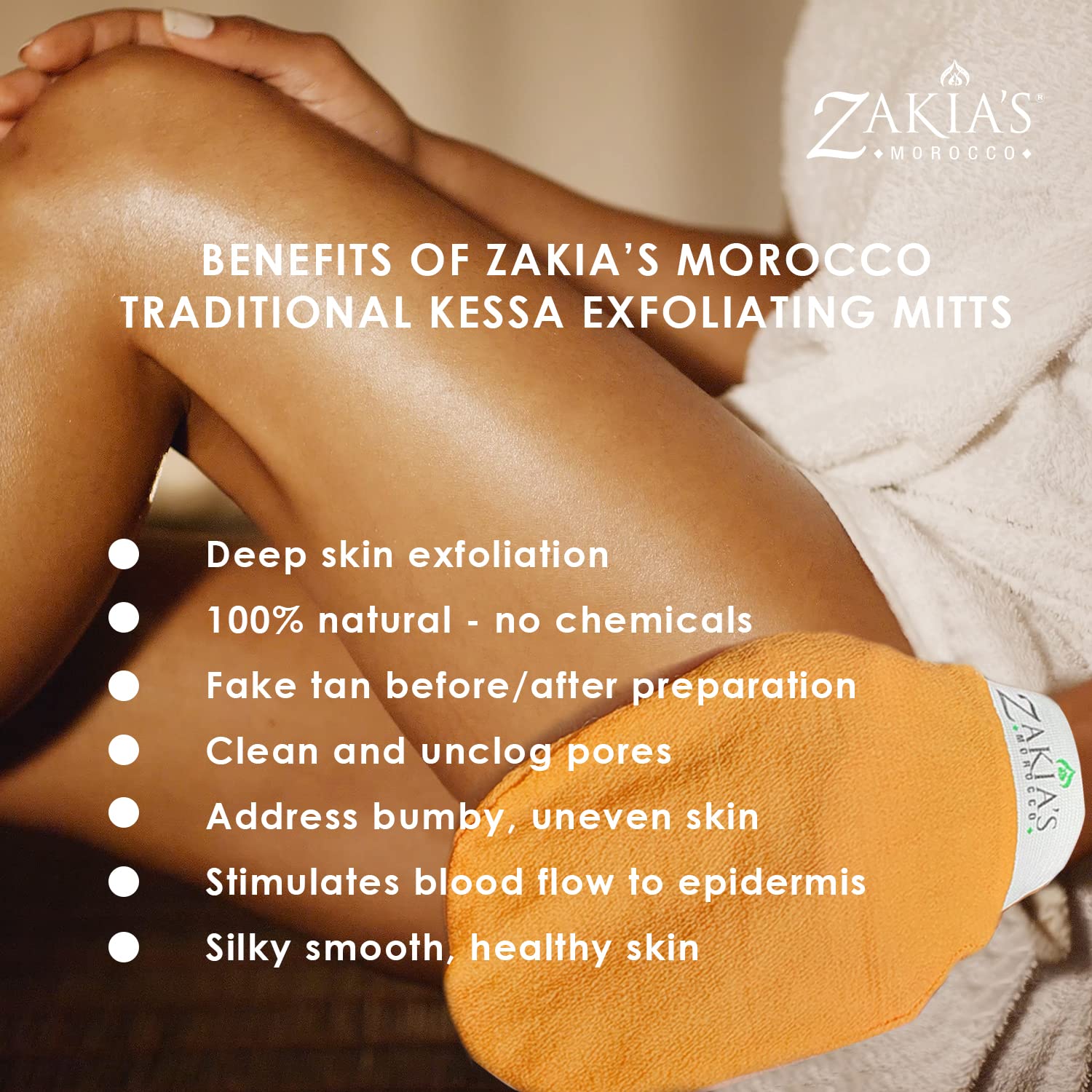 Zakia's Morocco Original Kessa Exfoliating Glove - Rough Blue Microdermabrasion - Zakia's Morocco Official Product View 9