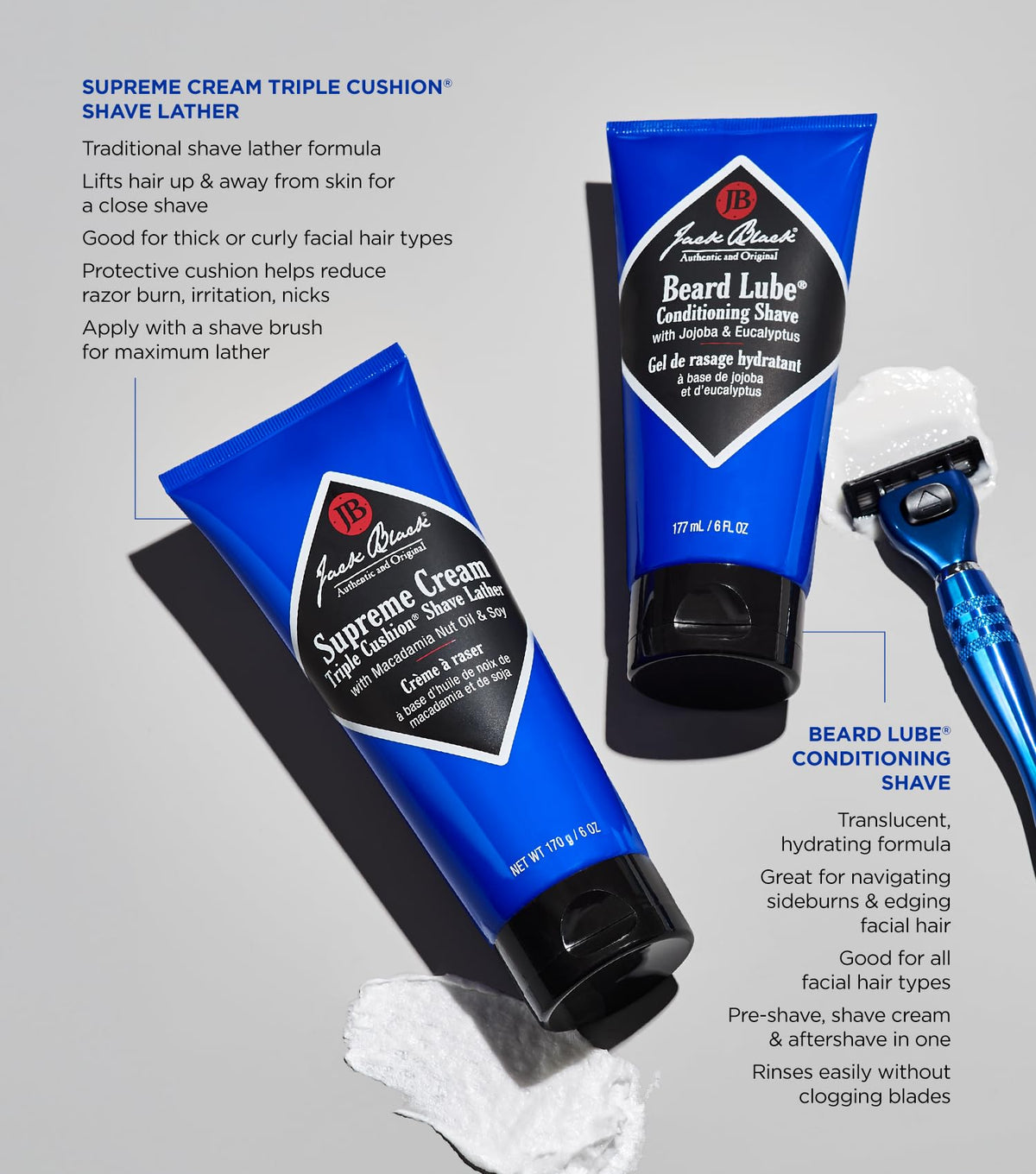 Jack Black Supreme Cream Triple Cushion Shave Lather Mens - Premium Selection Official Imagery - 5