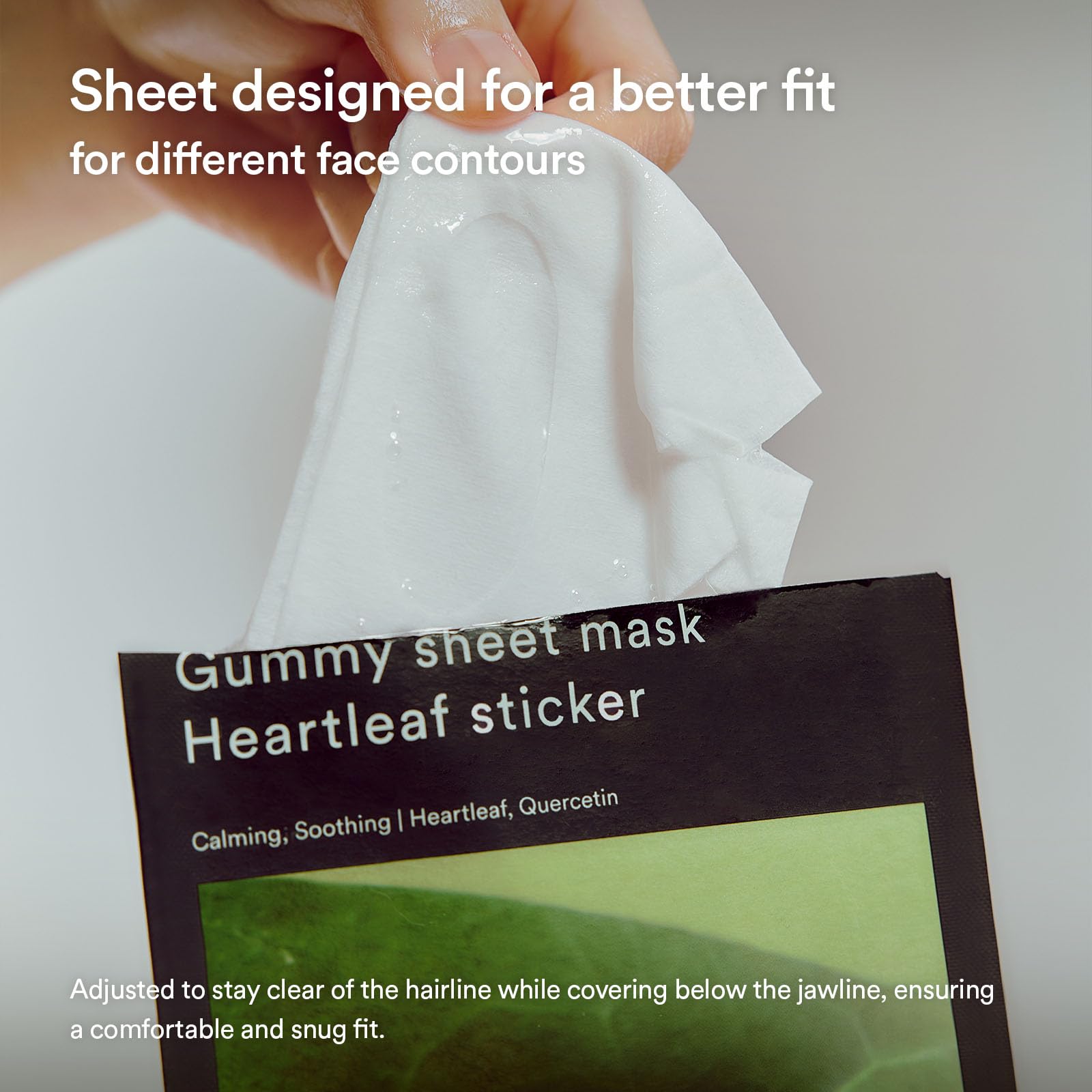 Abib Gummy Sheet Mask Heartleaf Sticker 10 Sheets (Soothing) I Korean Face Mask for Sensitive Skin, Soothing & Redness Relief, Daily Skincare Treatment, K-Beauty Sheet Mask - Abib Official Product View 6