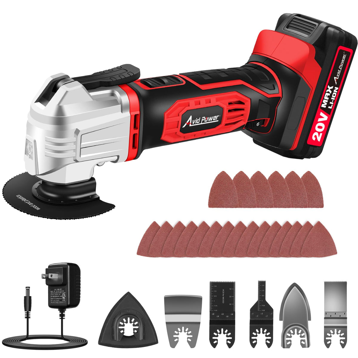 AVID POWER Cordless Oscillating Tool 20V Battery Powered - AVID POWER Official Imagery - 2