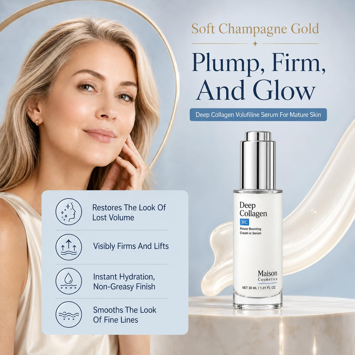 Maison Cosmetics Deep Collagen Volufiline Korean Skin Care - FlatFemme Official Imagery - 3