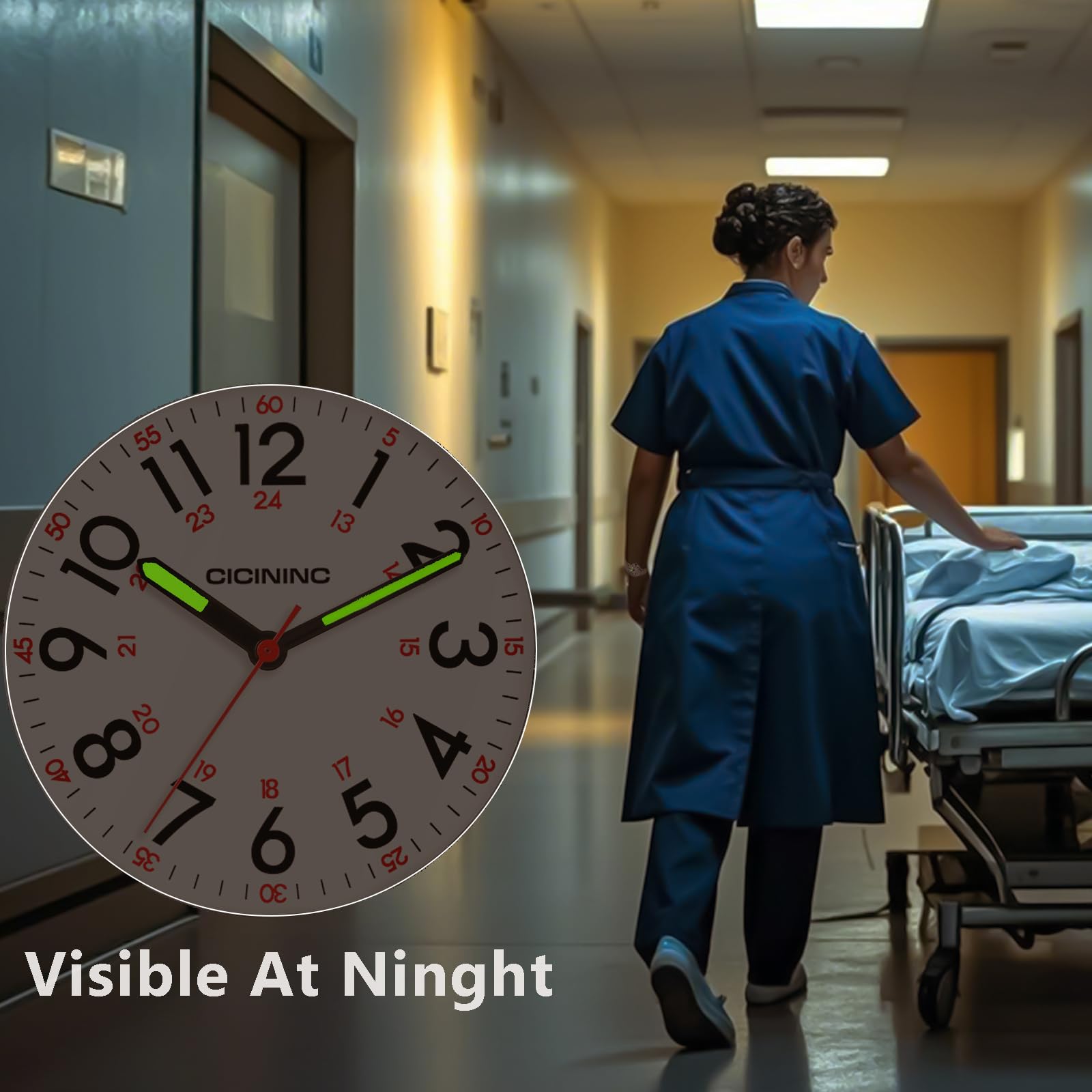 cicininc Watch with Second Hand for Nursing Women | Analog | Military - View 6