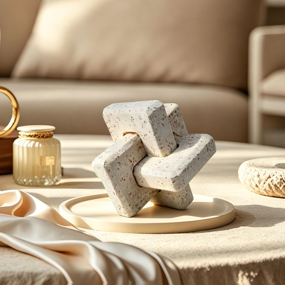 FlidRunest 3 Link Knot Sculpture Decor for Coffee Table - FlidRunest Official Imagery - 6