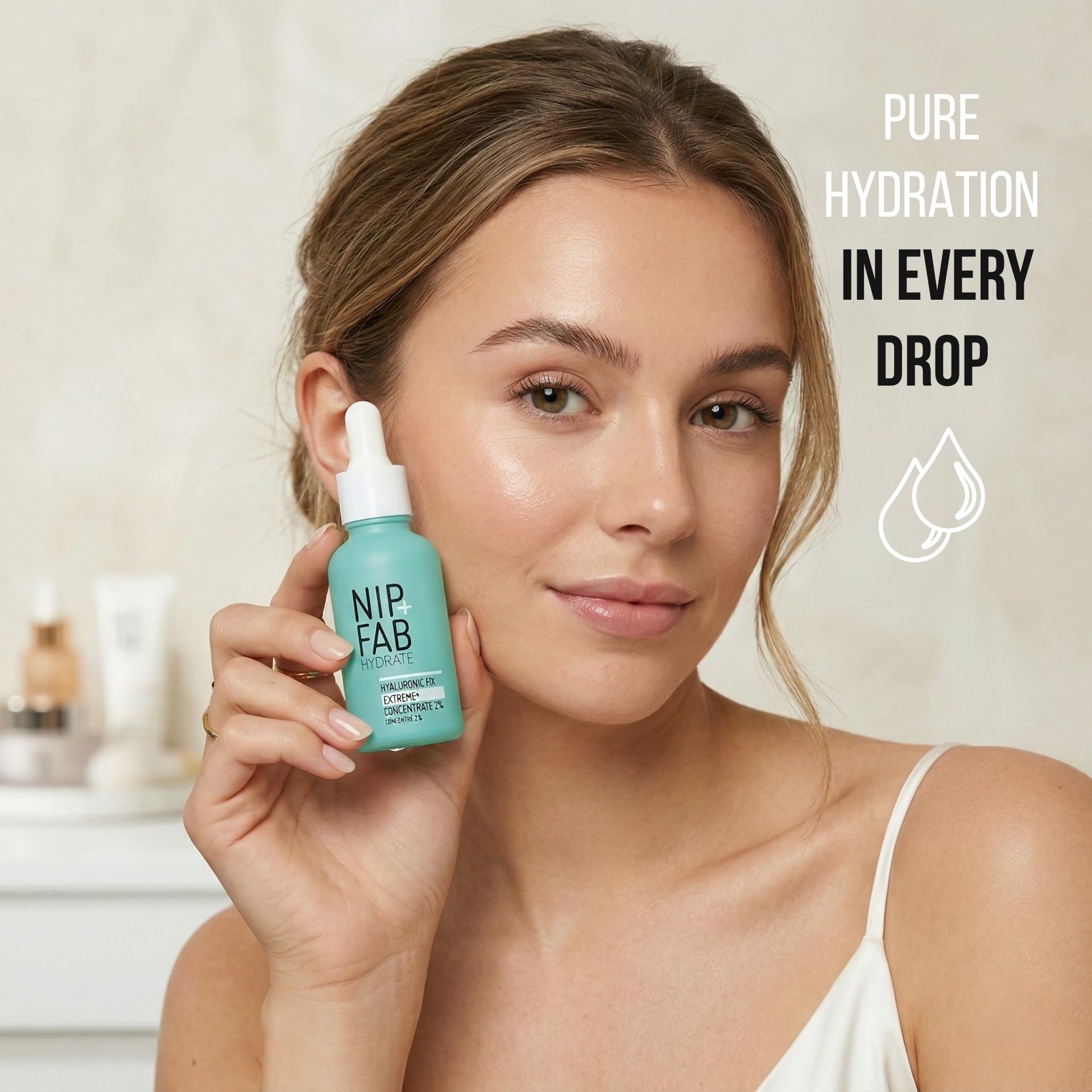 Nip + Fab Hyaluronic Fix Extreme 4 2% Concentrate, Daily Concentrated Drops for Face, Quick drying serum to replenish moisture levels. For dewy and visibly plumped skin, Multicolor, 30ML