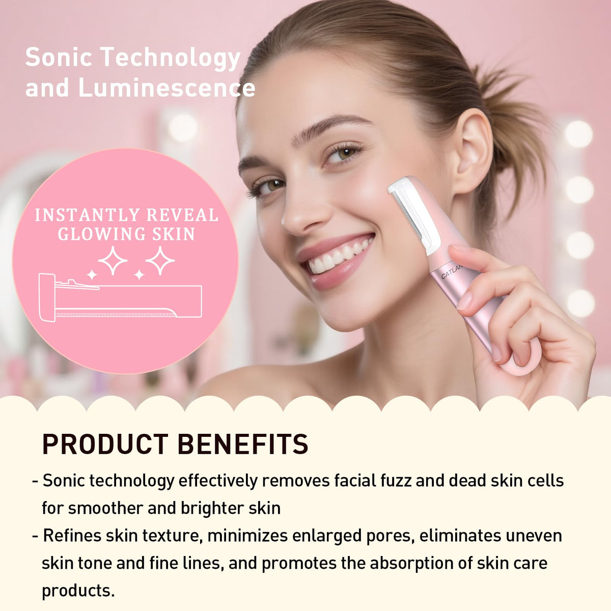Dermaplane Razor for Women Face Dermaplaning Tool for Face - CATLANE Official Imagery - 3