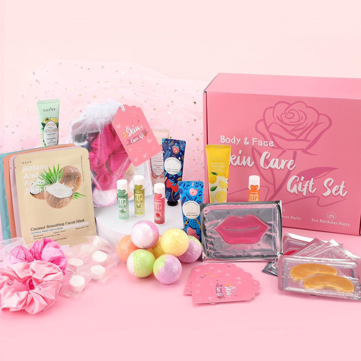 120PCS Spa Party Supplies for Girls Include Facial Masks Lip - Jutqut Official Imagery - 8