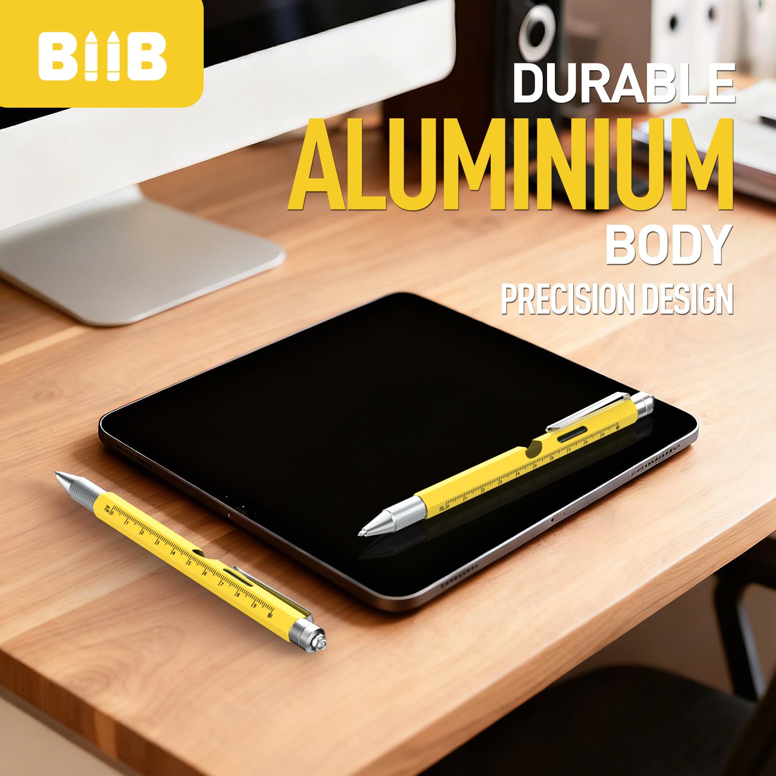 BIIB Gifts for Men 9-in-1 Multitool Pen, Stocking Stuffers for Me by BIIB - Angle View 6
