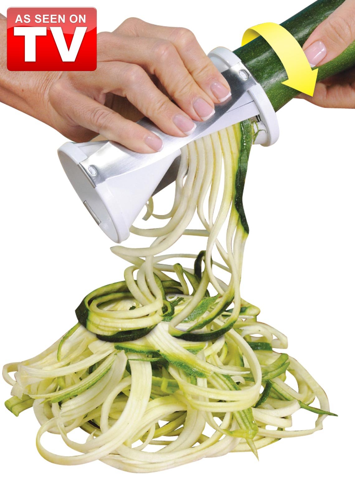 Ontel Veggetti Veggie Slicer, Dual Stainless Steel Blade Vegetable Cutter for Th - Ontel Official Product View 4