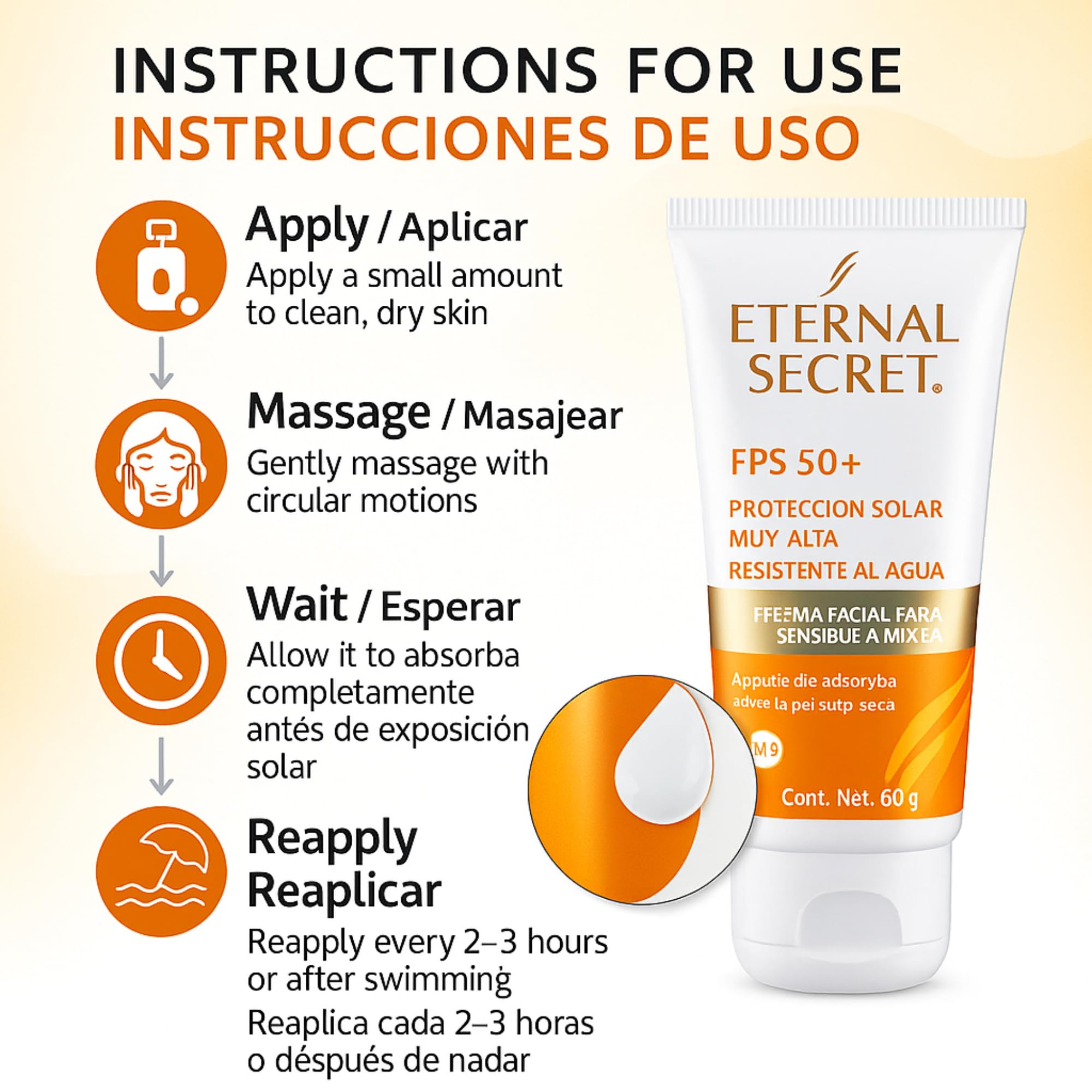 Eternal Secret High Protection Sunscreen for Face - Tu Salud Plus Official Imagery - 8