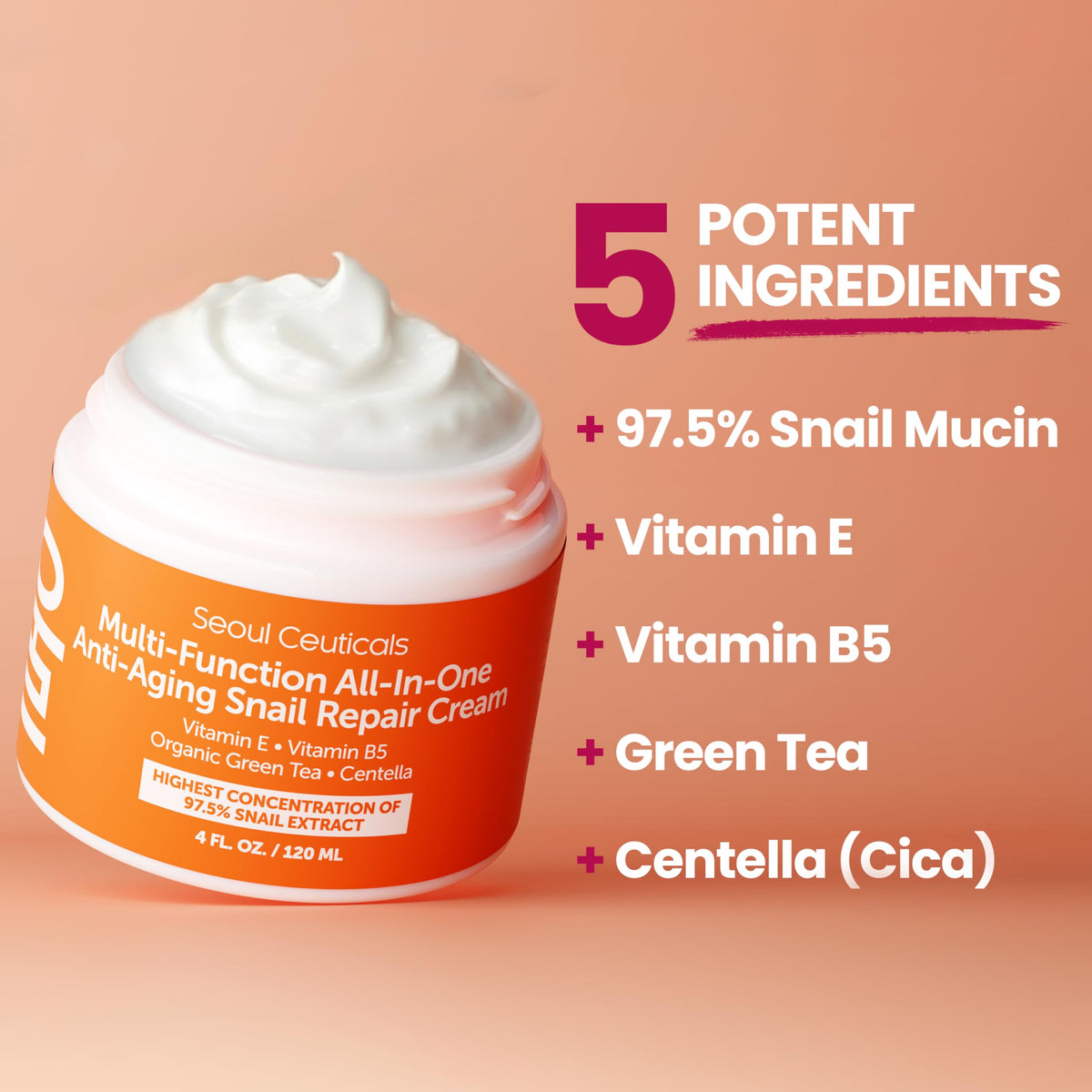 SeoulCeuticals 97 Snail Mucin Korean Face Moisturizer Skin - SeoulCeuticals Official Imagery - 5