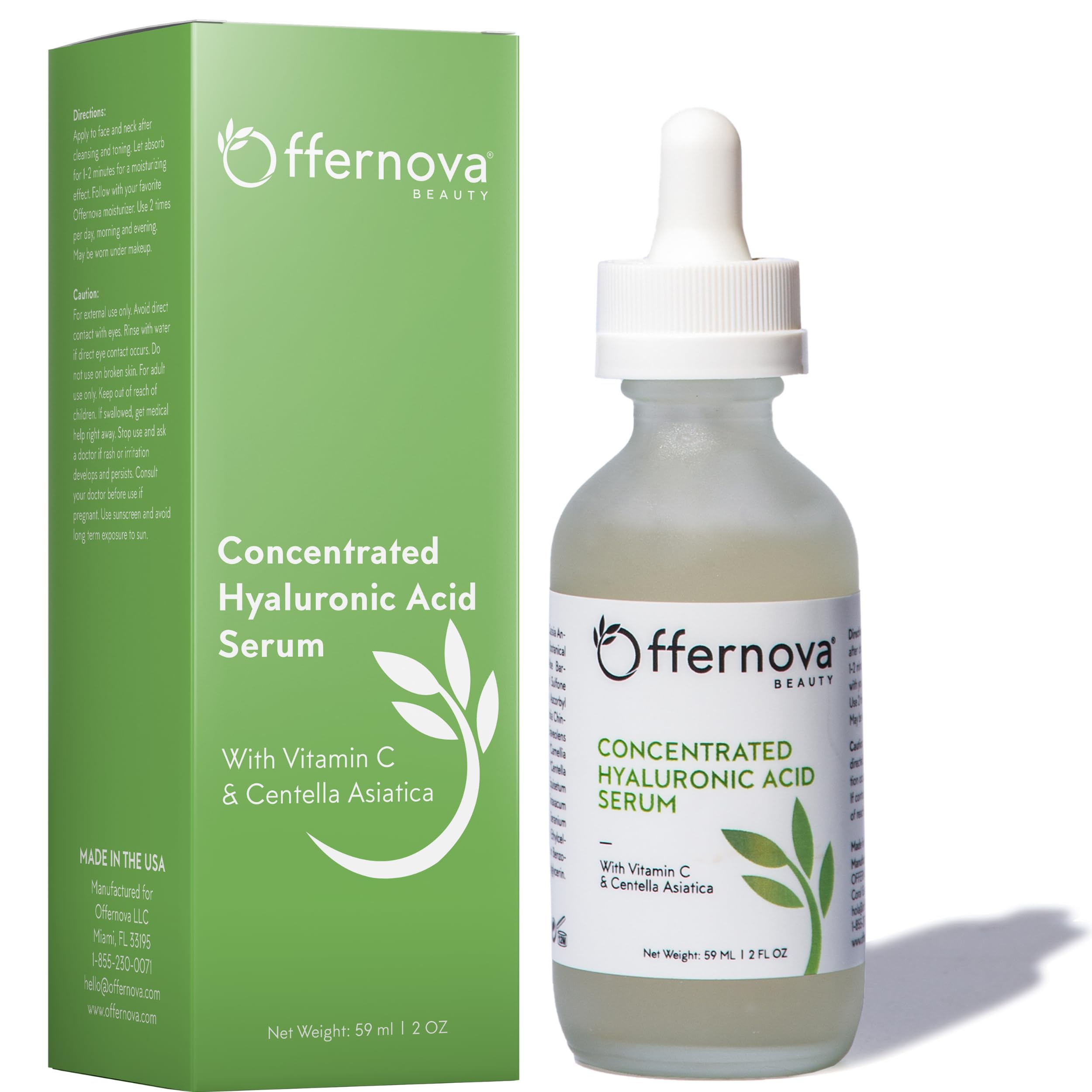 Offernova Concentrated Hyaluronic Acid Serum with Vitamin C & Centella Asiatica - Offernova Official Product View 2