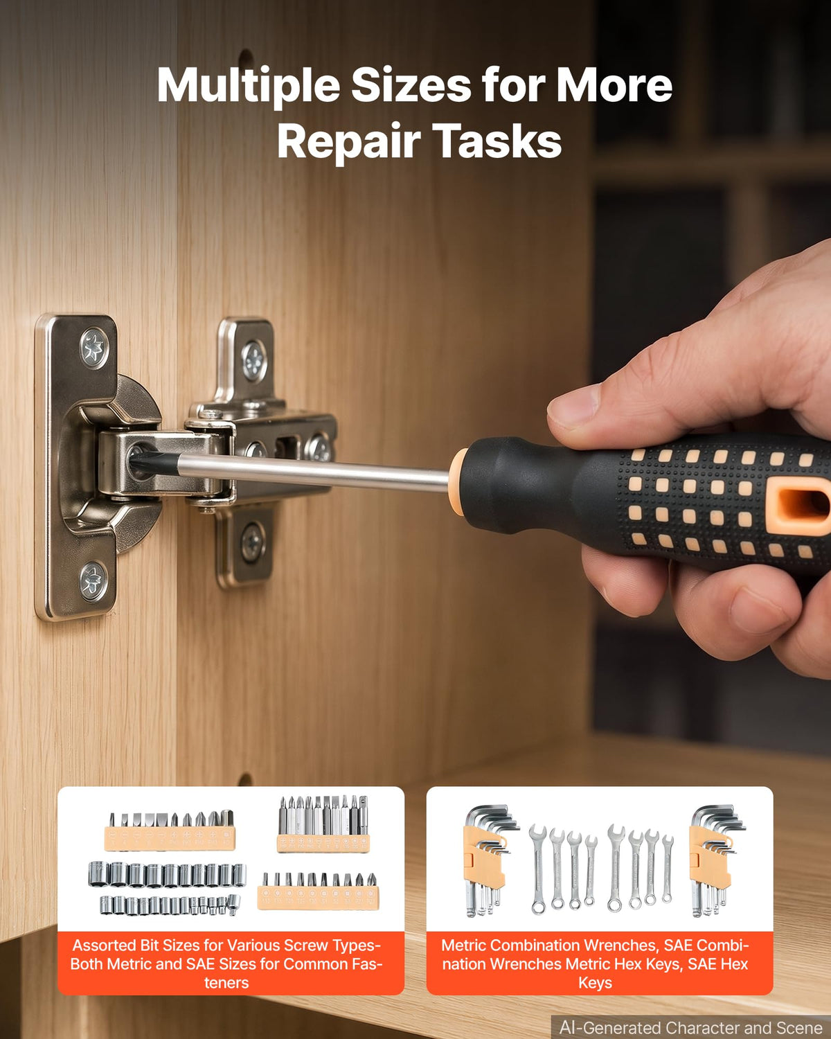 VEVOR 245 Piece Tool Kit General Home and Auto Repair Tool - VEVOR Official Imagery - 7