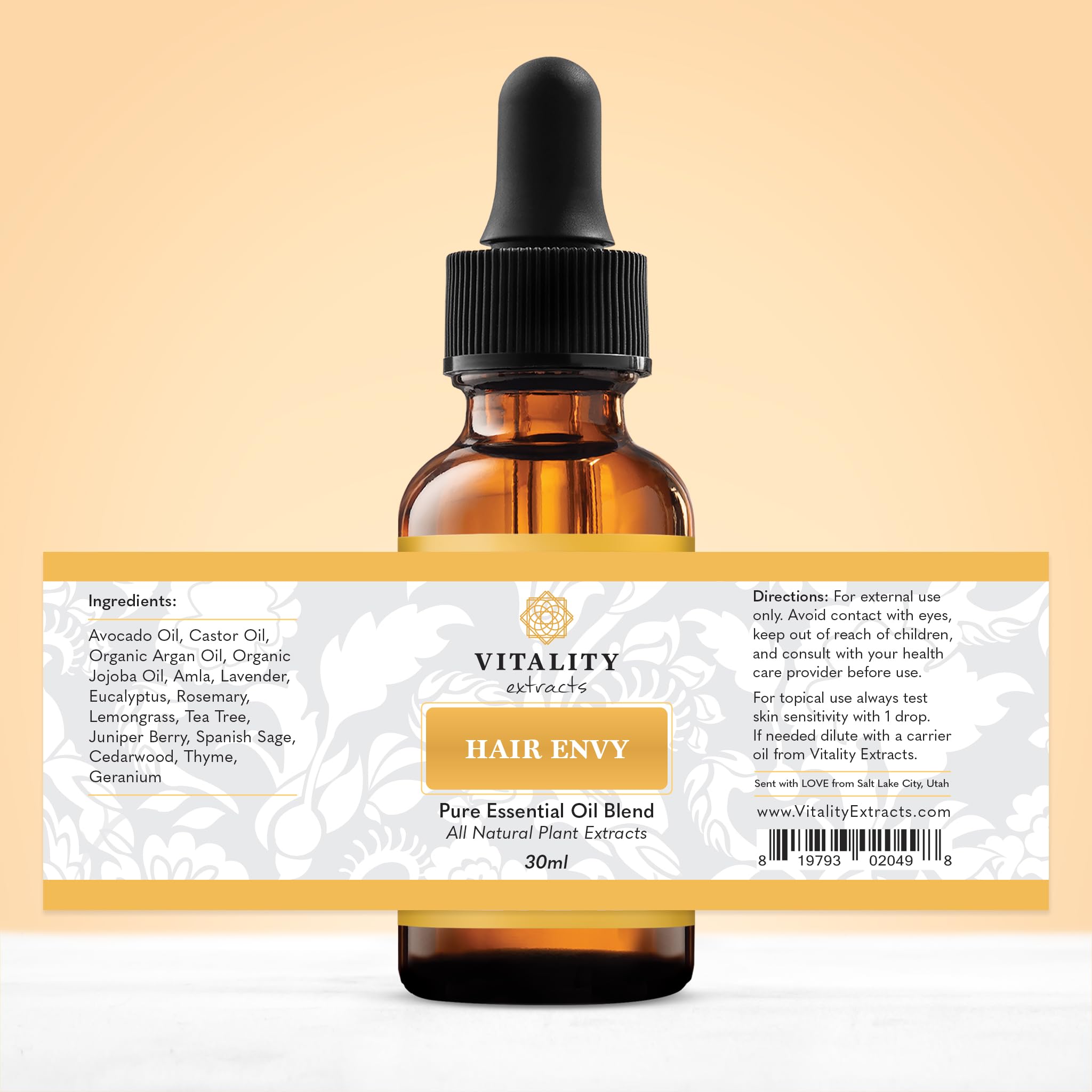 Vitality Extracts Hair Envy - Natural Hair Growth Serum 100% Pure Es - Vitality Official Product View 10