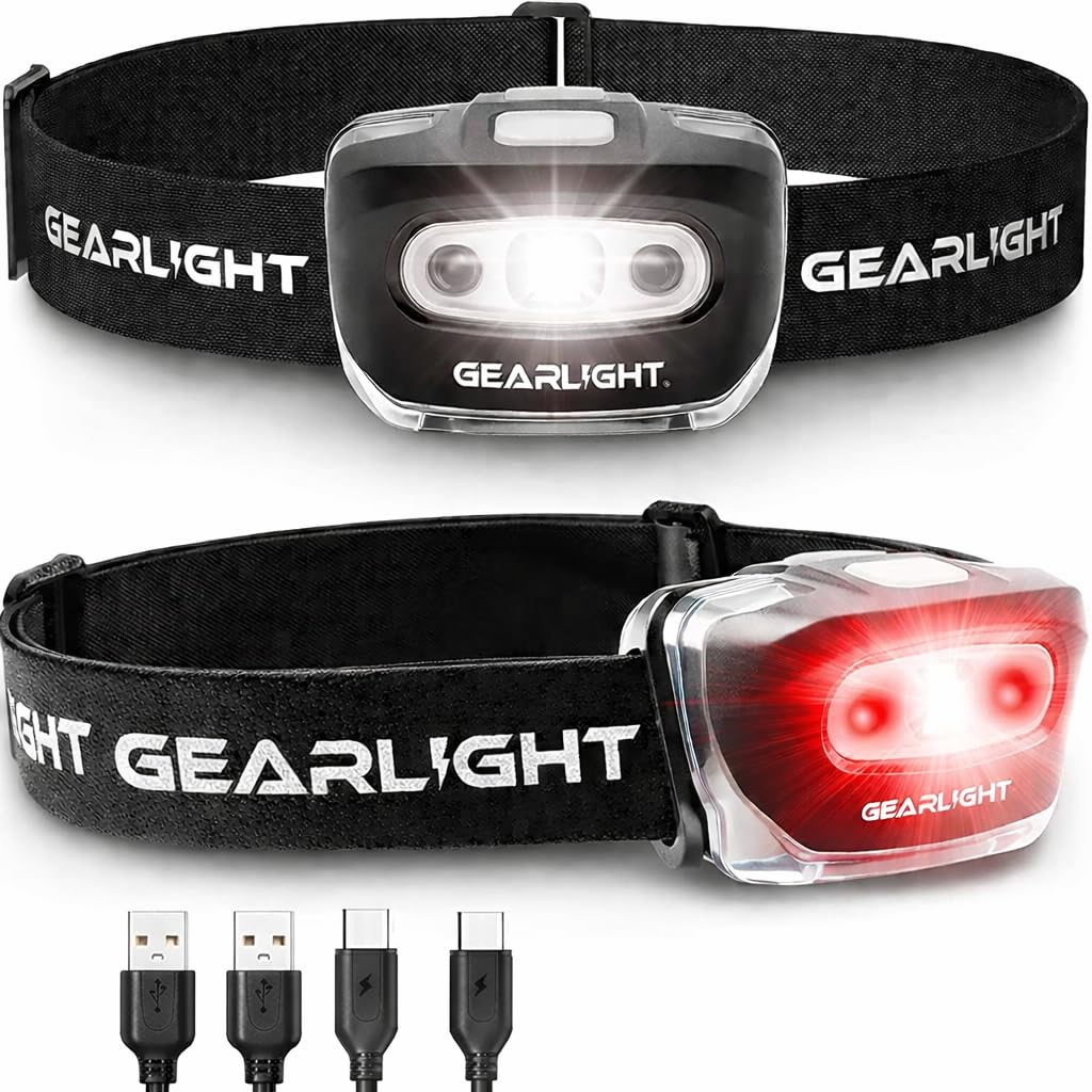GearLight USB Rechargeable Headlamp Flashlight for Running - GearLight Official Imagery - 1