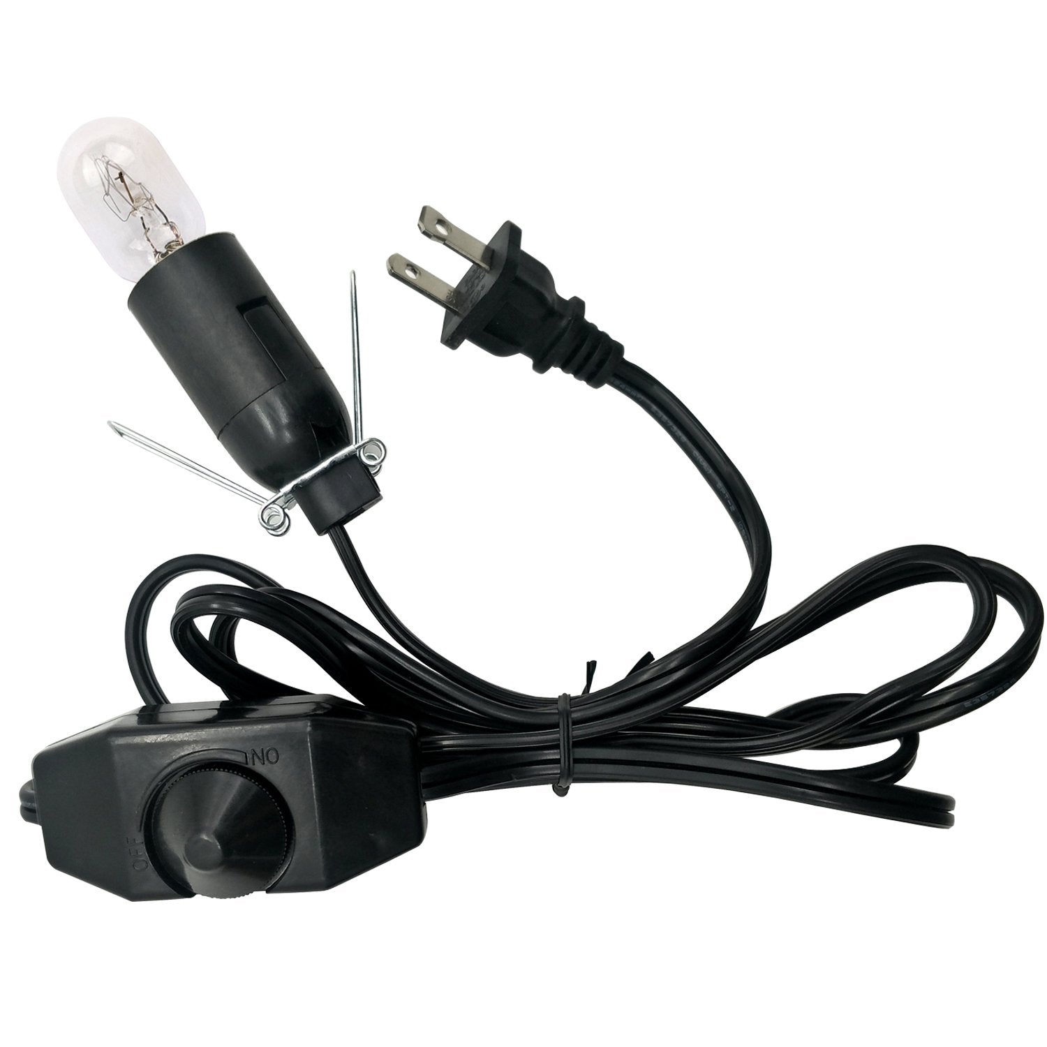 haraqi Himalayan Salt Lamp Cord and Bulb with Dimmer Switch - haraqi Official Product View 1
