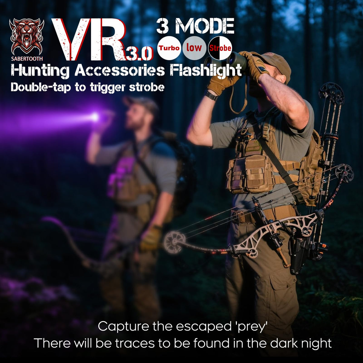 Blood Tracker Flashlight for Hunting Deer Hunting Gift Blood - SABERTOOTH Official Imagery - 4