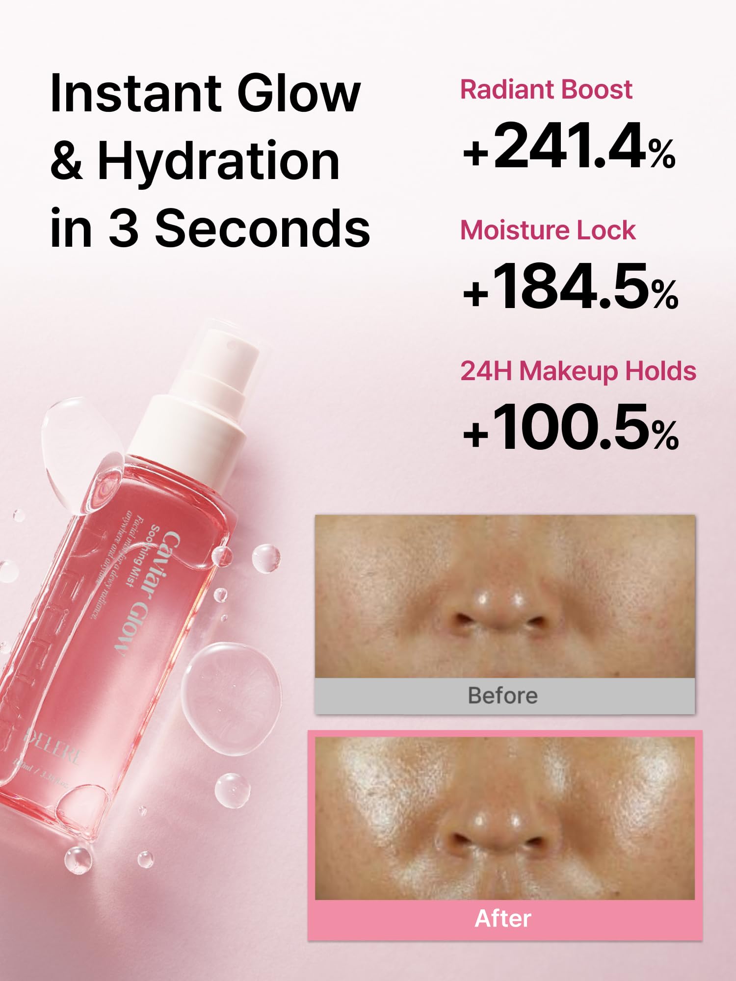 Caviar Glow Soothing Mist Korean Glass Skin Spray Serum - Delere Official Imagery - 6