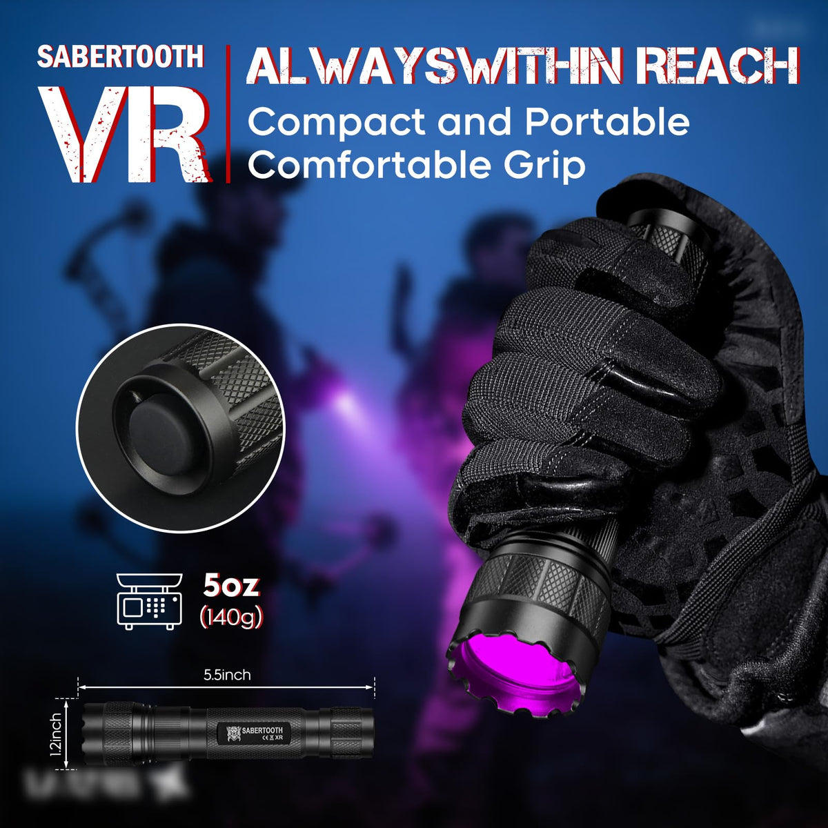 Blood Tracker Flashlight for Hunting Deer Hunting Gift Blood - SABERTOOTH Official Imagery - 6