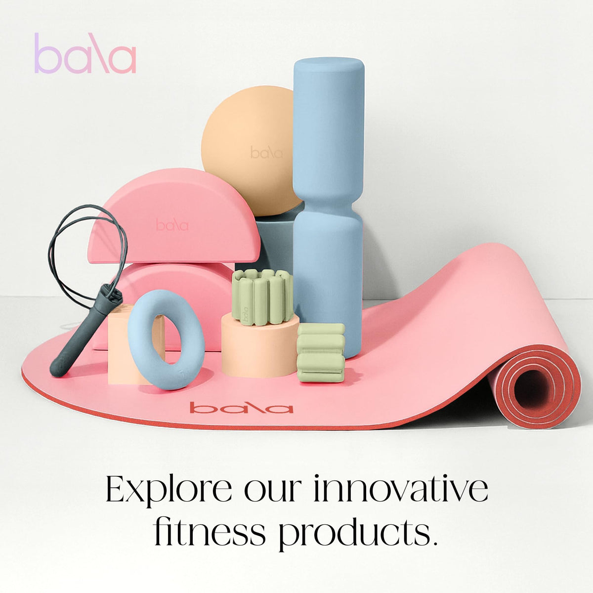 Bala Yoga Mat for Home Gym Non Slip Exercise Mat for Home - Bala Official Imagery - 7