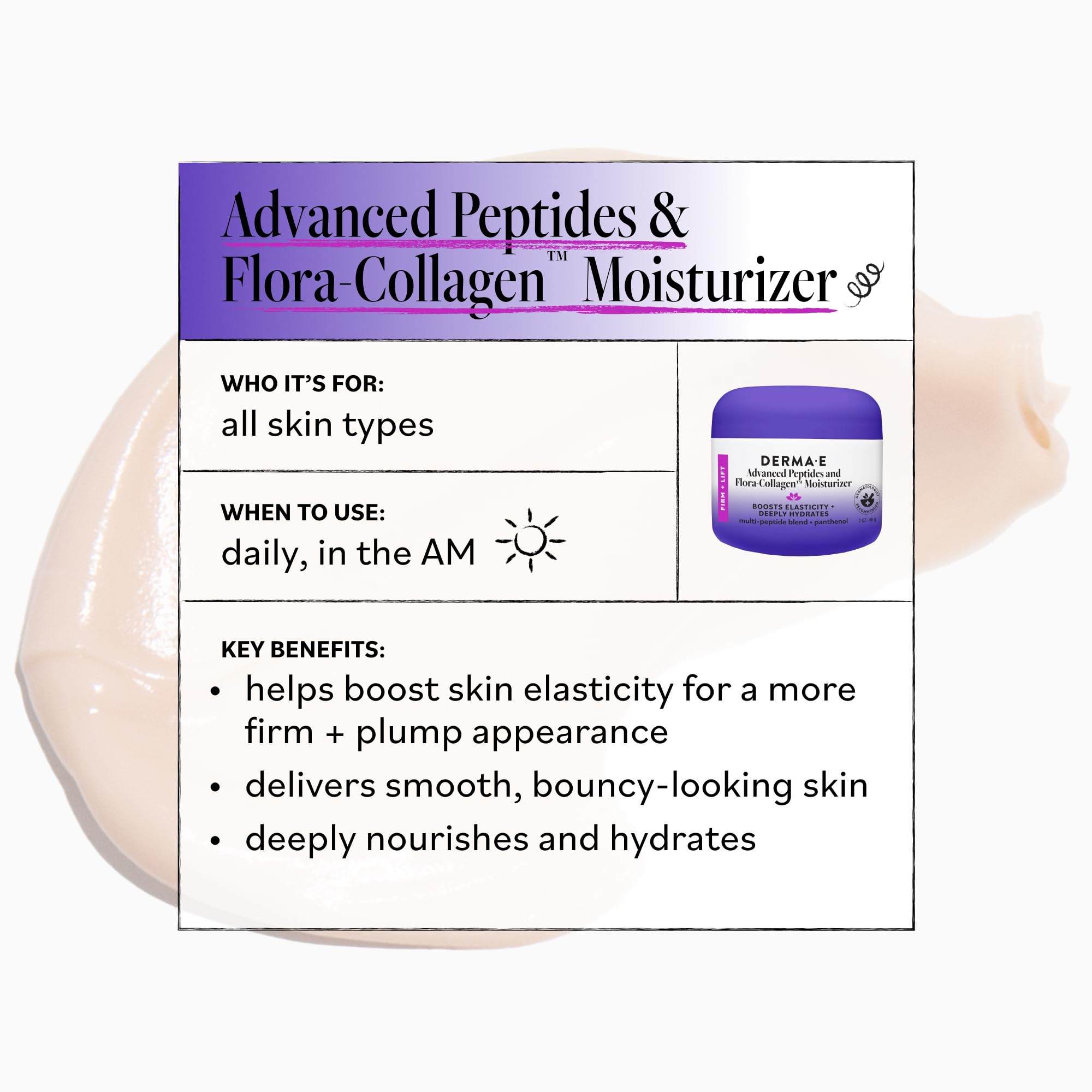 Derma E Advanced Peptides Flora Collagen Face Moisturizer 2 - Derma E Official Imagery - 5