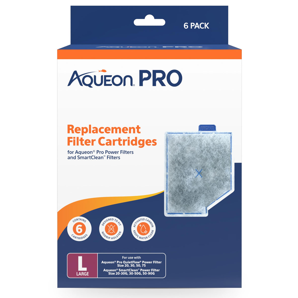 Aqueon PRO Genuine Replacement Filter Cartridges Large 6 - Aqueon Official Imagery - 1