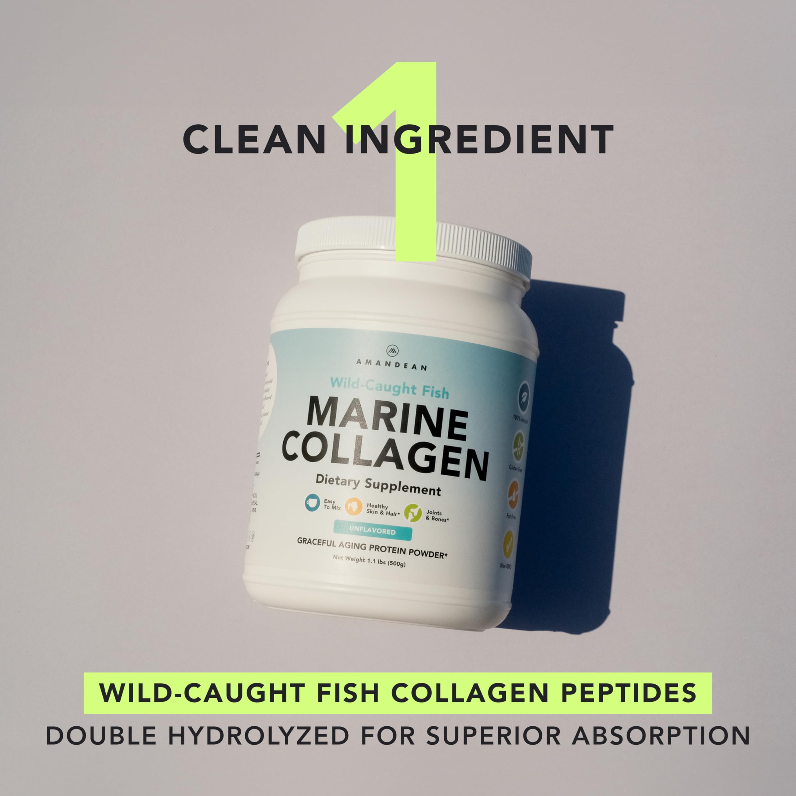 AMANDEAN Marine Collagen Peptides Powder Wild Caught Fish - AMANDEAN Official Imagery - 5